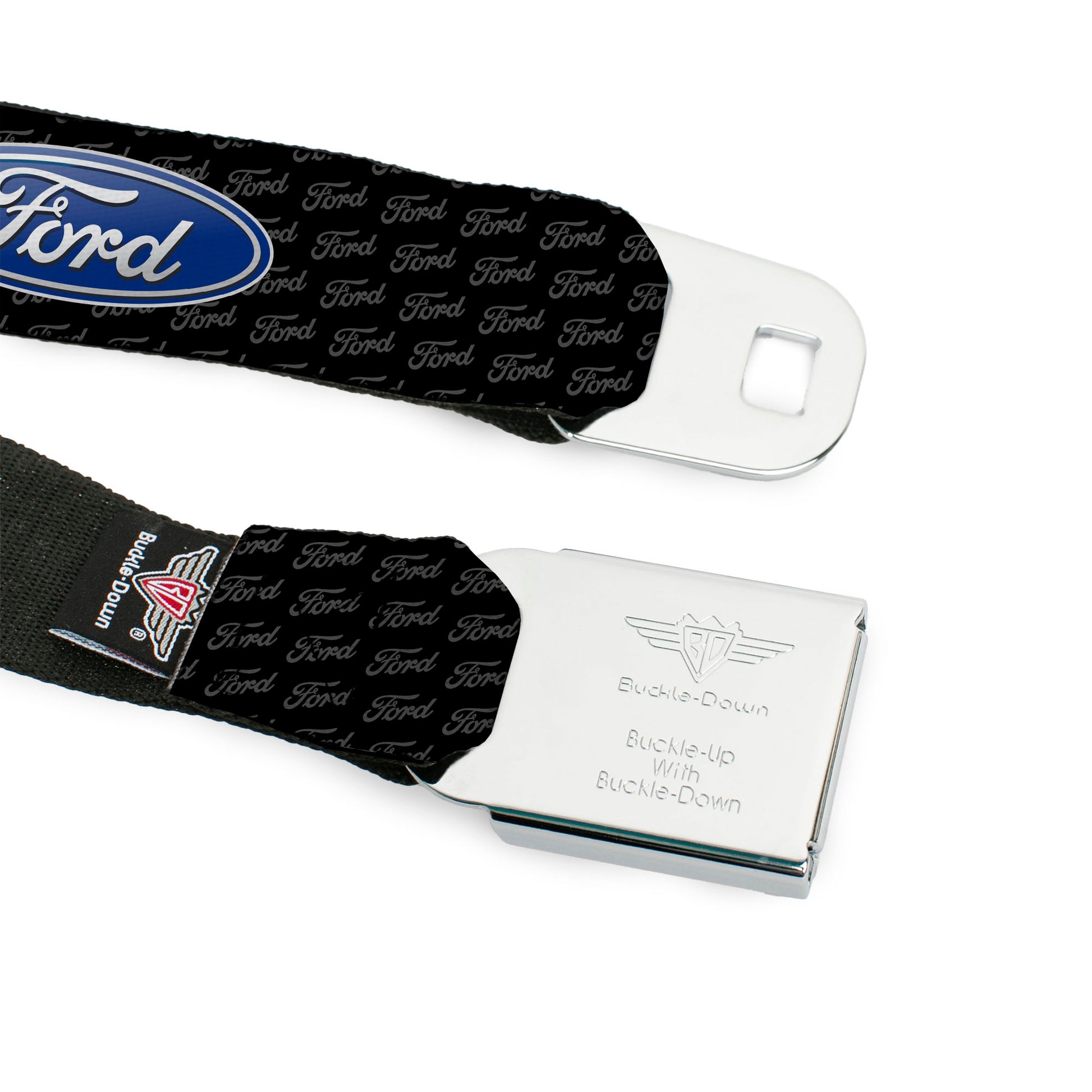 Ford Emblem Seatbelt Belt - Ford Oval REPEAT w/Text Webbing Seatbelt Belts Ford