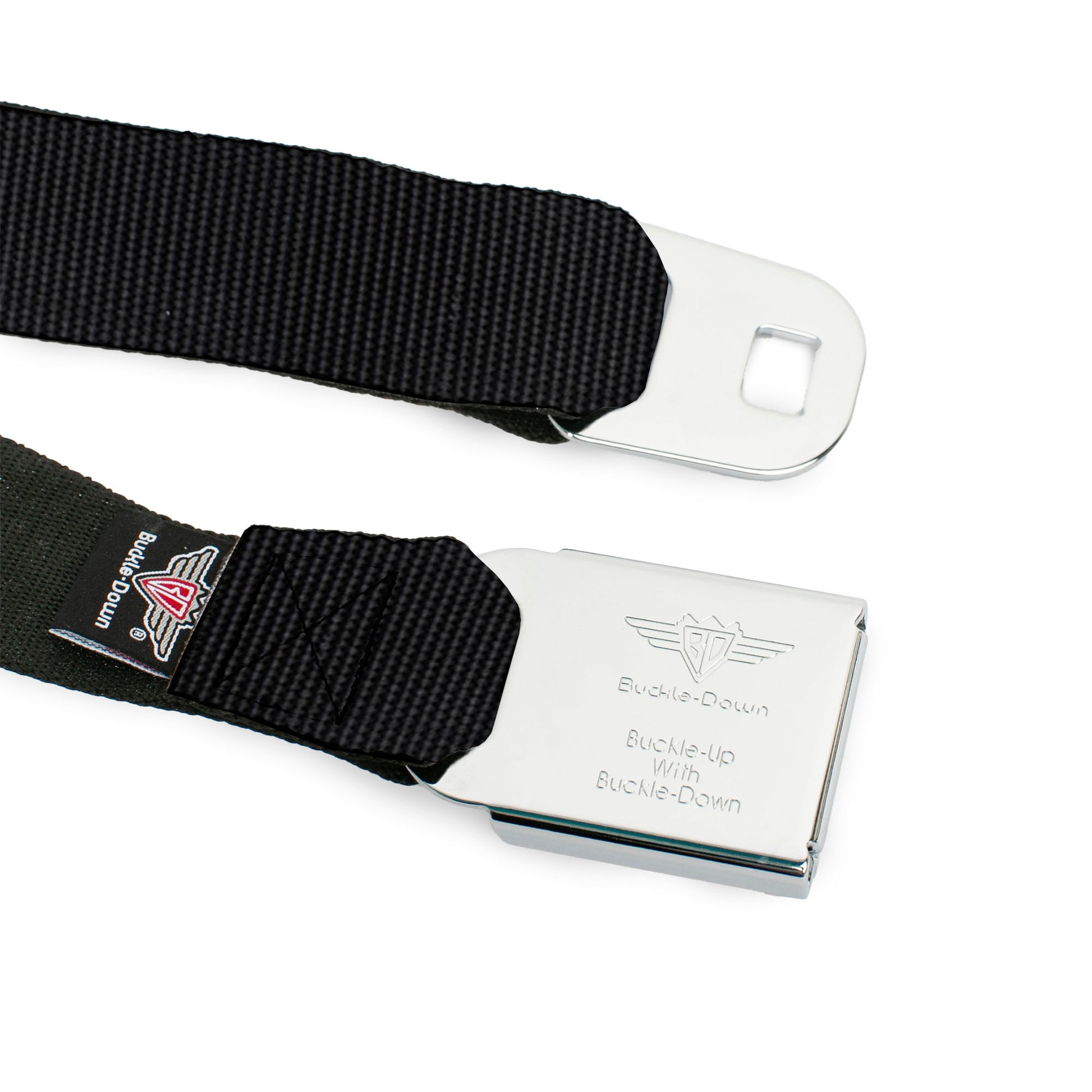 FORD Script Full Color Black/White Seatbelt Belt - Black Webbing Seatbelt Belts Ford