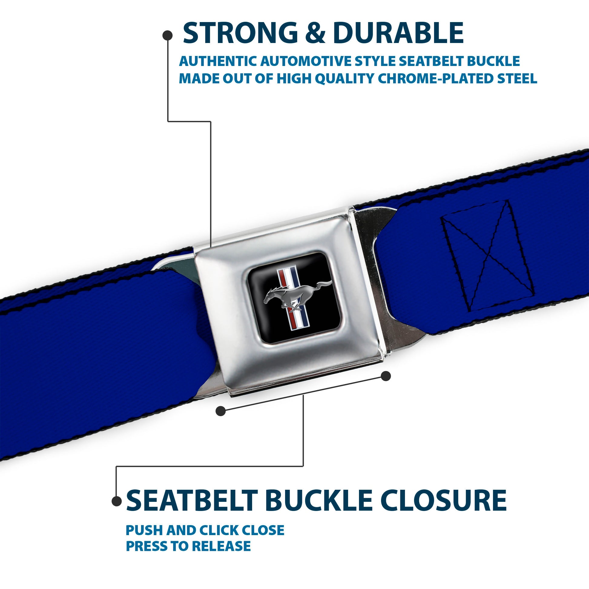 Ford Mustang Seatbelt Belt - Royal Webbing Seatbelt Belts Ford