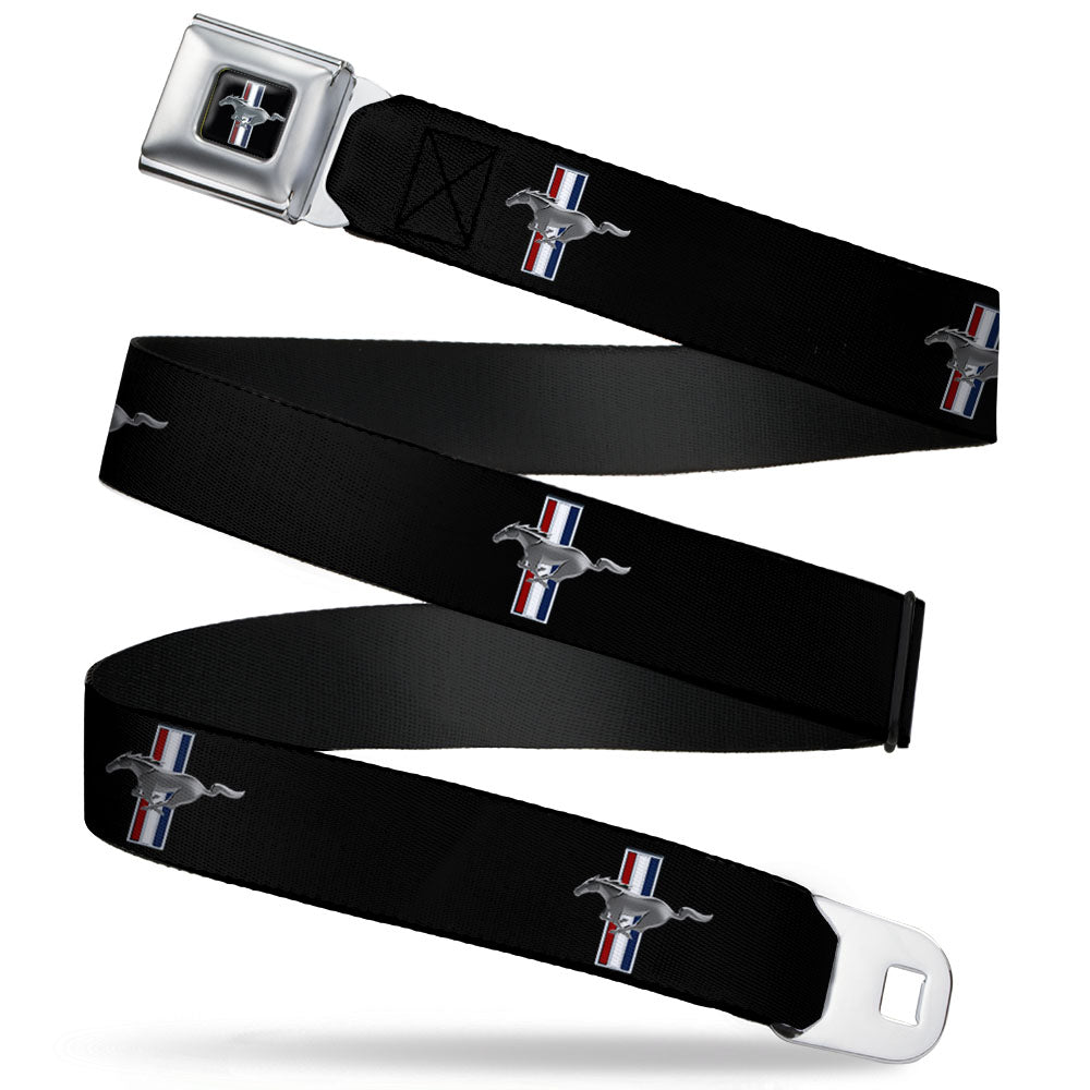 Ford Mustang Emblem Seatbelt Belt - Ford Mustang w/Bars Logo REPEAT Webbing Seatbelt Belts Ford