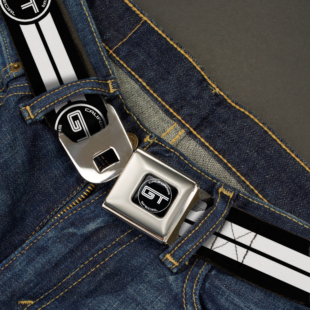 Ford GT CALIFORNIA SPECIAL Emblem Full Color Black White Seatbelt Belt - Ford GT CALIFORNIA SPECIAL Emblem Stripe Black/White Webbing Seatbelt Belts Ford