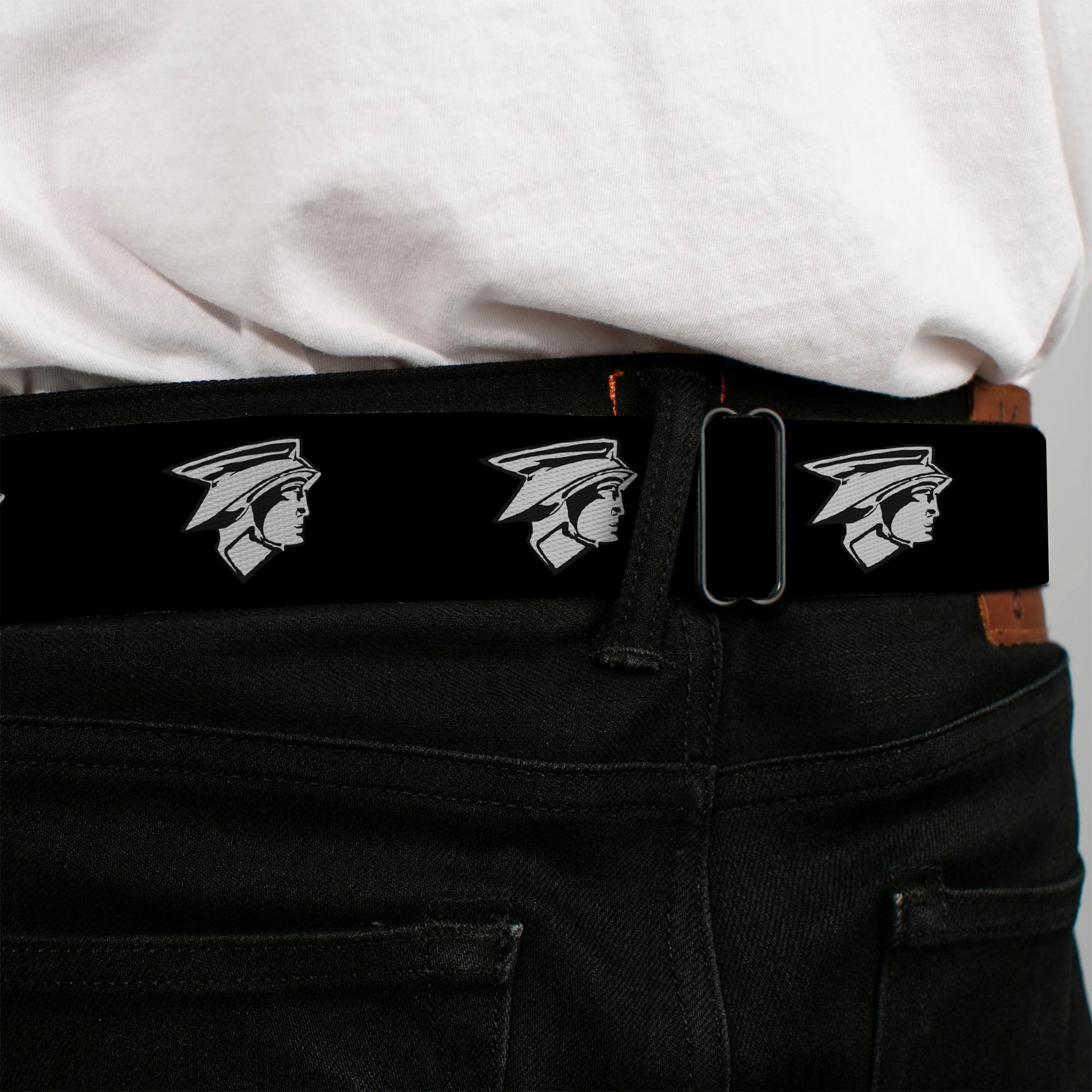 Ford Mercury Head Emblem Full Color Black White Seatbelt Belt - Ford Mercury Head Emblem Black/White Webbing Seatbelt Belts Ford