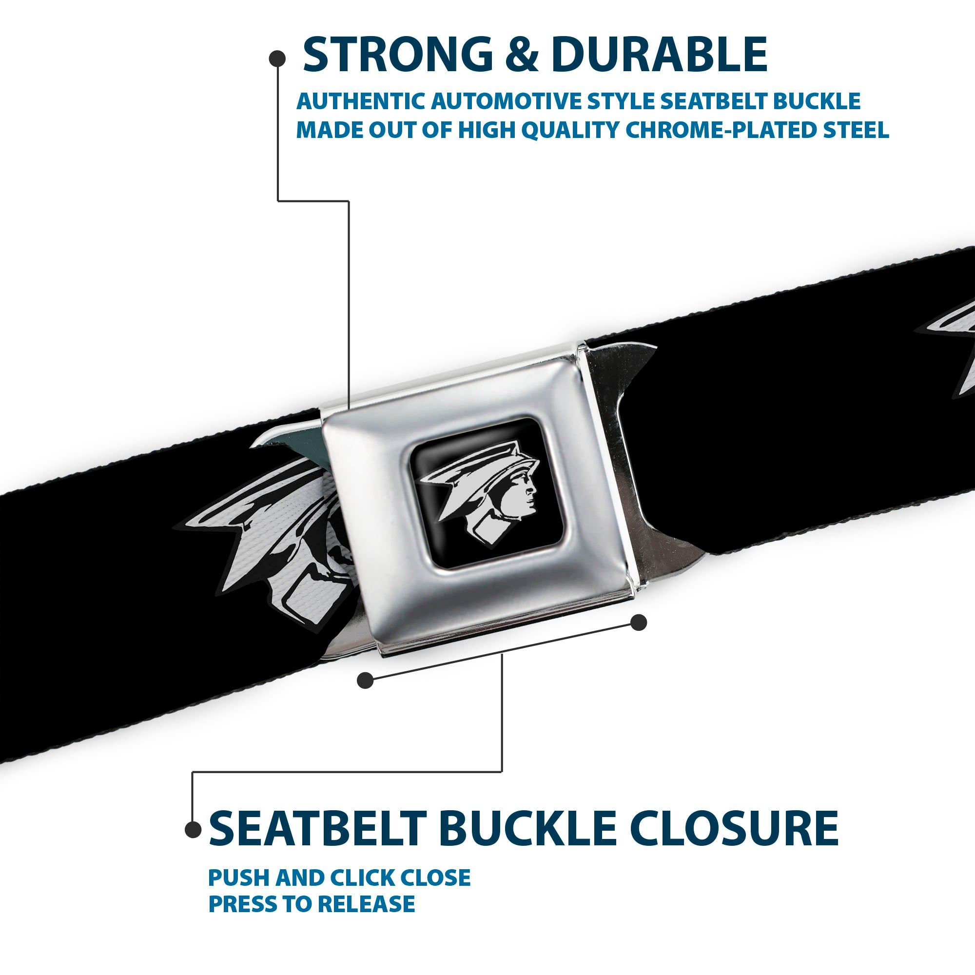 Ford Mercury Head Emblem Full Color Black White Seatbelt Belt - Ford Mercury Head Emblem Black/White Webbing Seatbelt Belts Ford