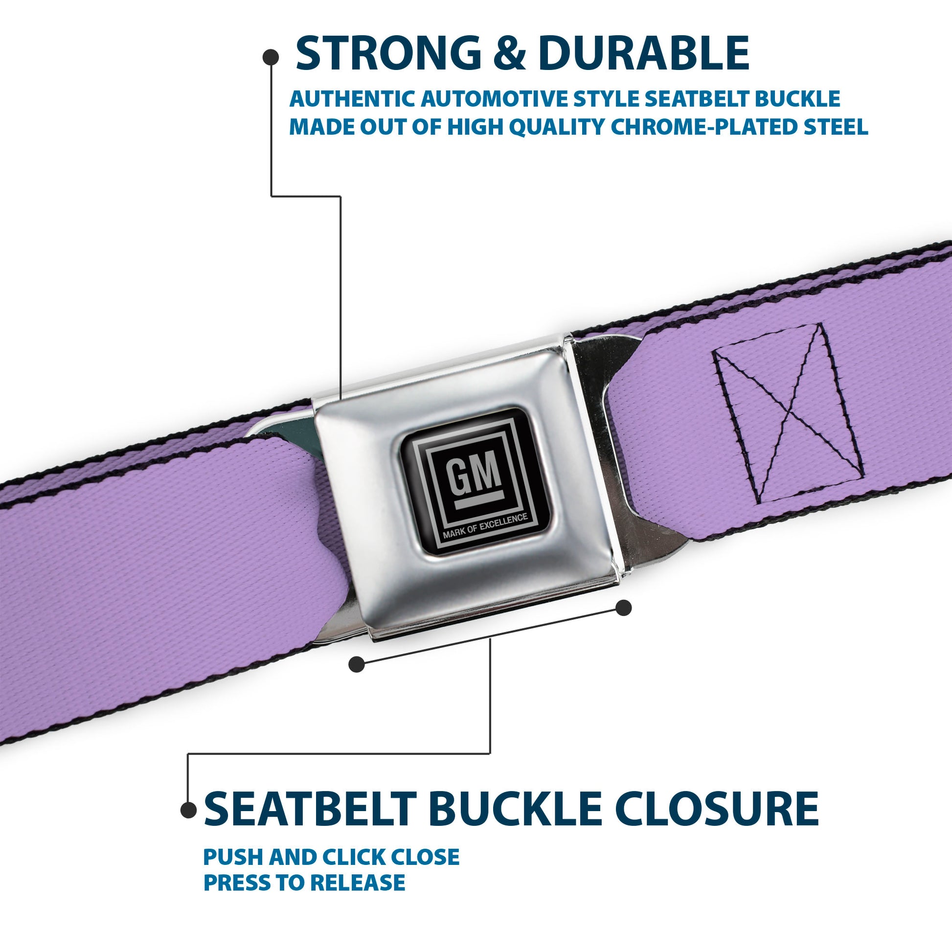 GM Seatbelt Belt - Lavender Webbing Seatbelt Belts GM General Motors