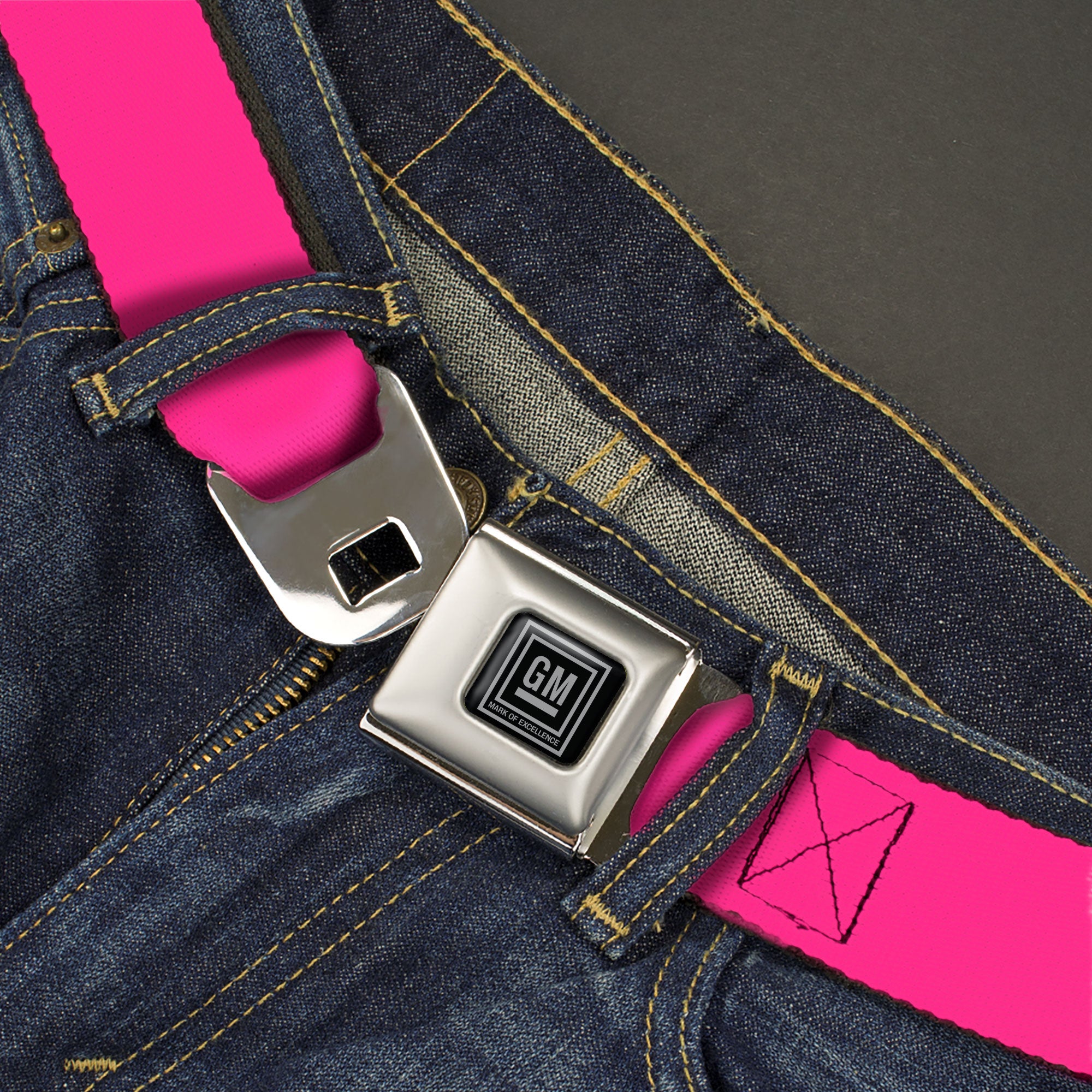 GM Seatbelt Belt - Neon Pink Webbing Seatbelt Belts GM General Motors