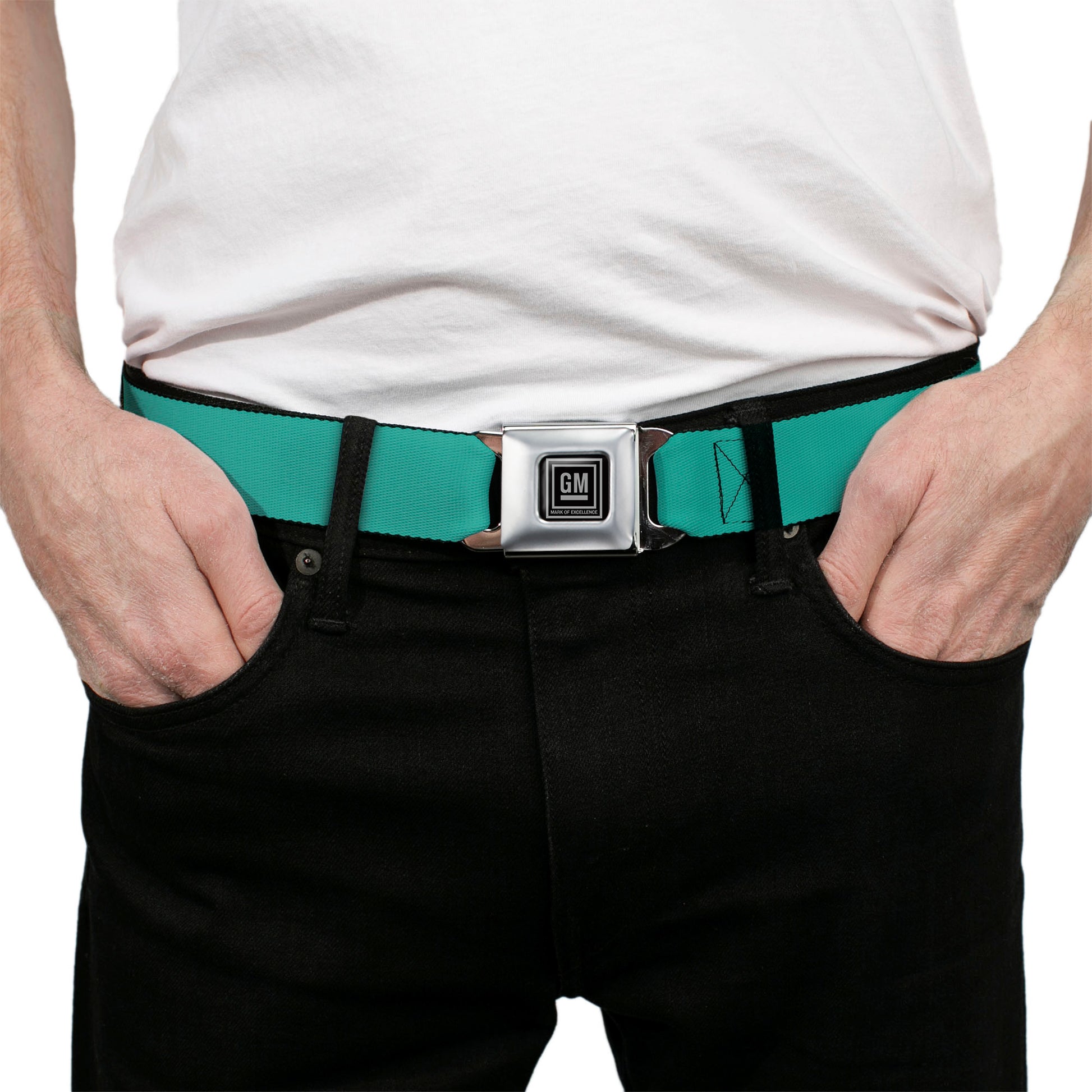 GM Seatbelt Belt - Teal Webbing Seatbelt Belts GM General Motors
