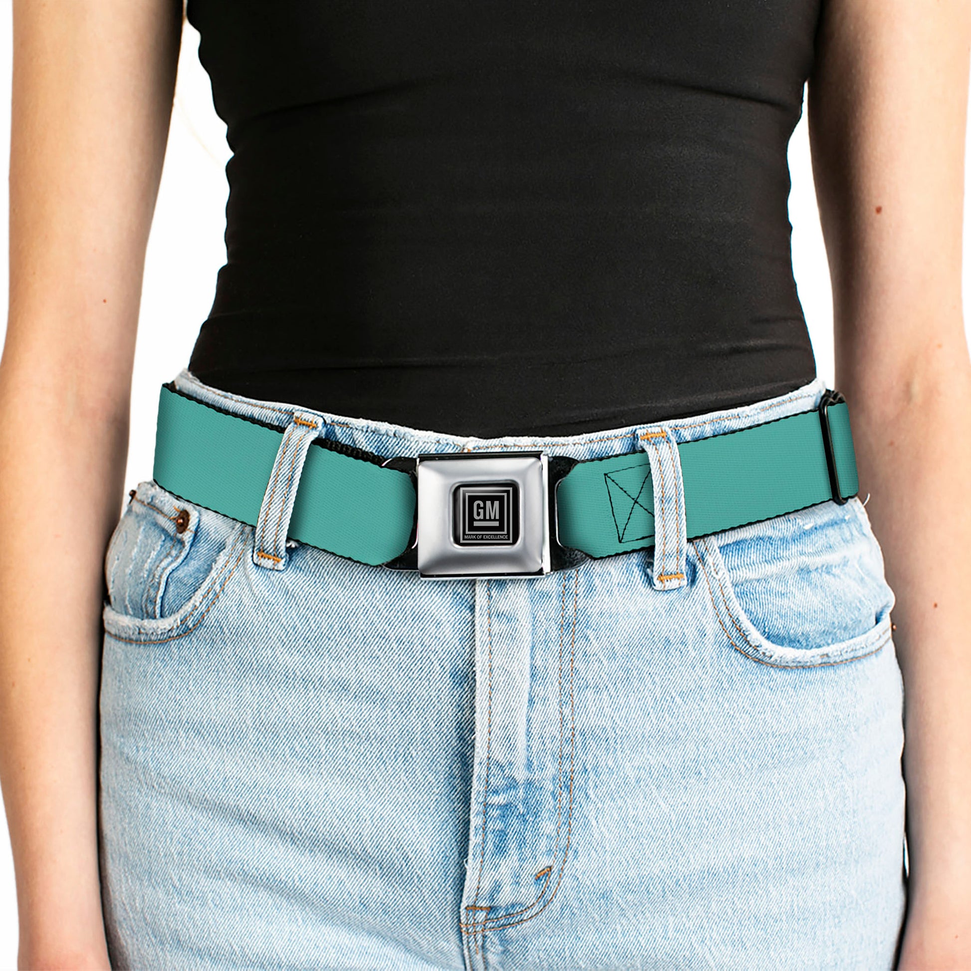GM Seatbelt Belt - Teal Webbing Seatbelt Belts GM General Motors