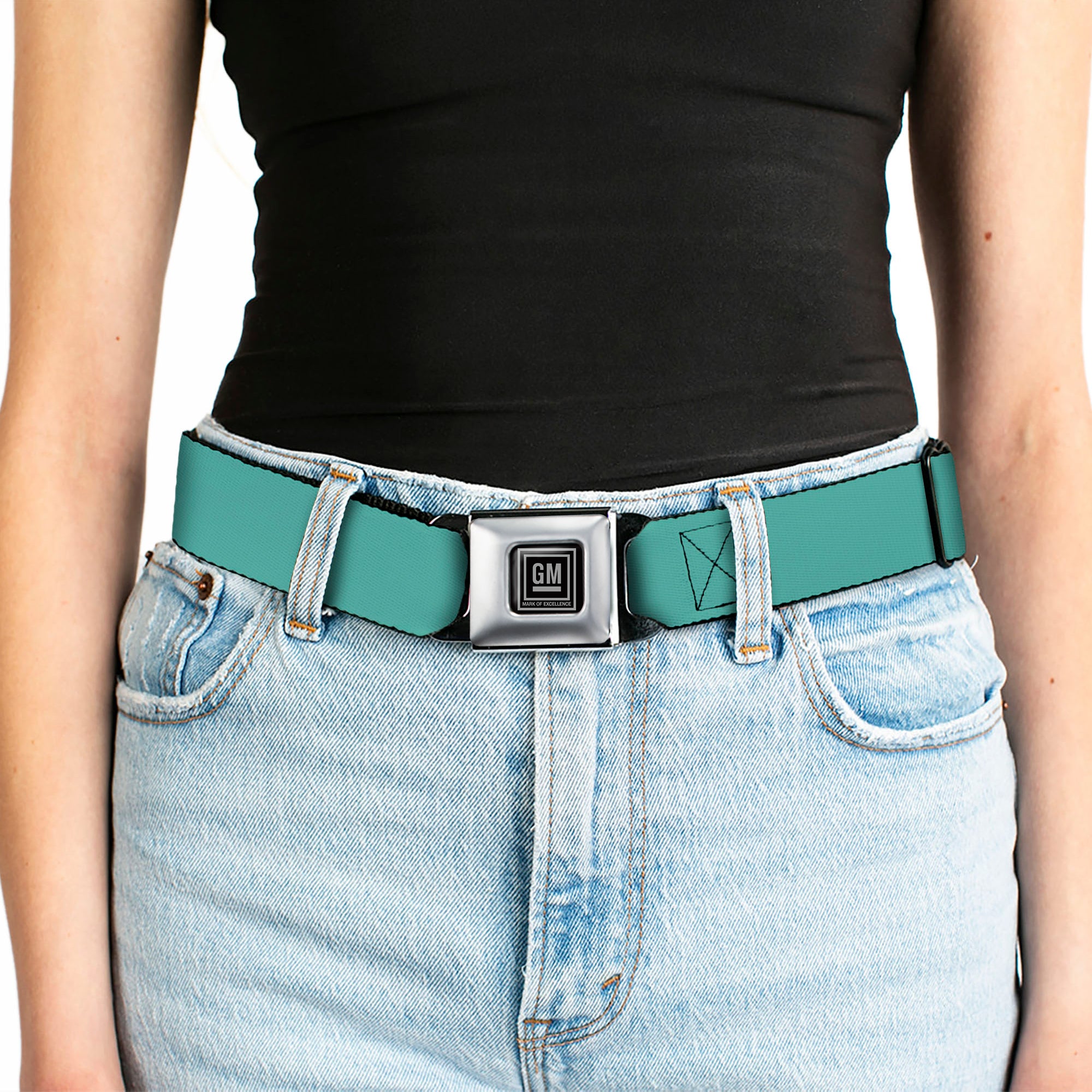 GM Seatbelt Belt - Teal Webbing Seatbelt Belts GM General Motors