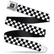 GM Seatbelt Belt - Checker Black/White Webbing Seatbelt Belts GM General Motors