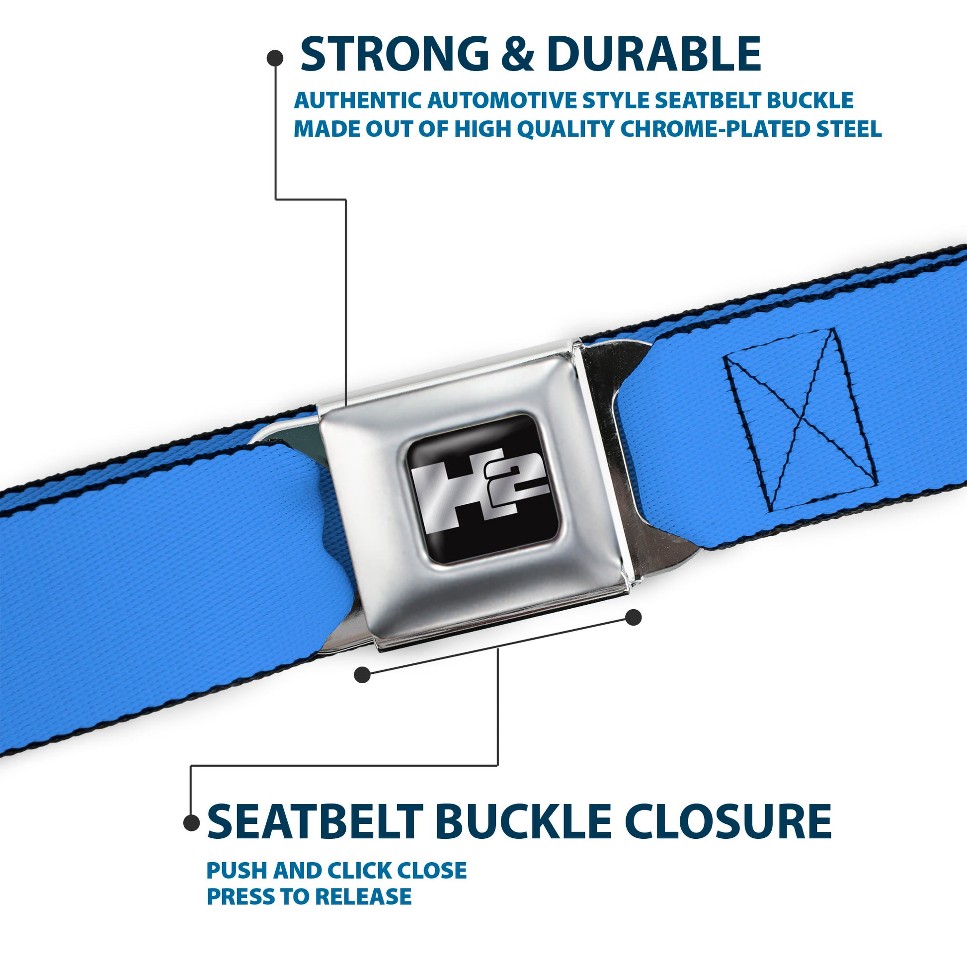 Hummer H2 Seatbelt Belt - Baby Blue Webbing Seatbelt Belts GM General Motors