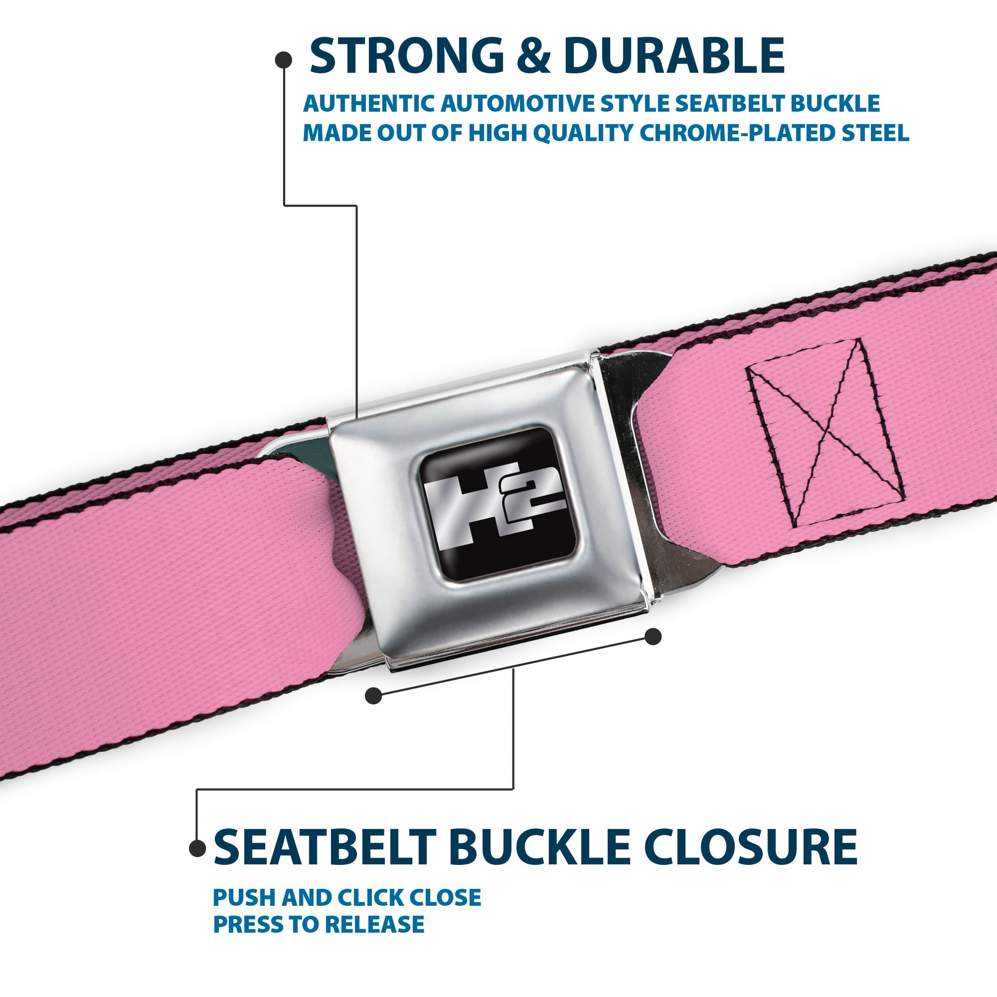 Hummer H2 Seatbelt Belt - Baby Pink Webbing Seatbelt Belts GM General Motors