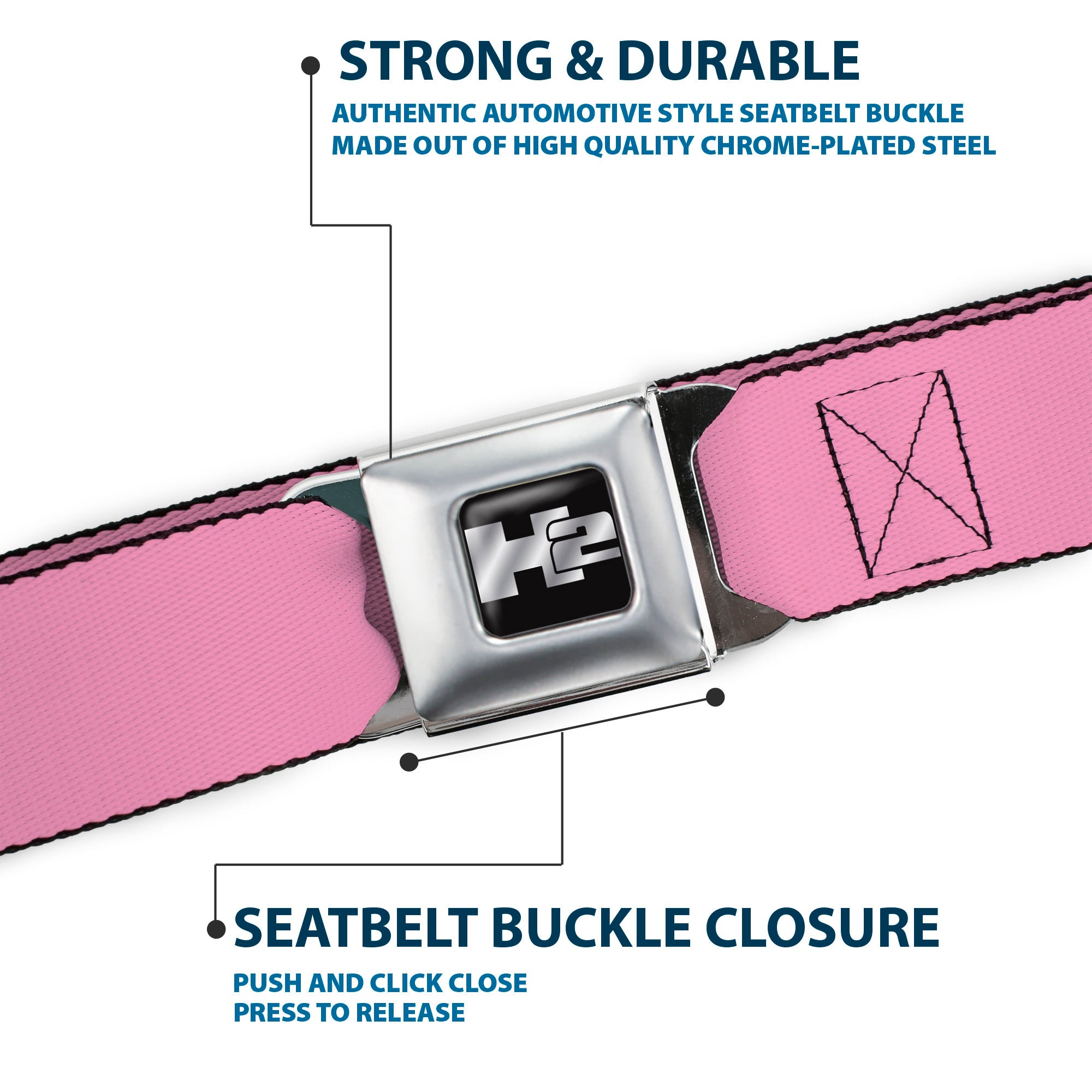 Hummer H2 Seatbelt Belt - Baby Pink Webbing Seatbelt Belts GM General Motors
