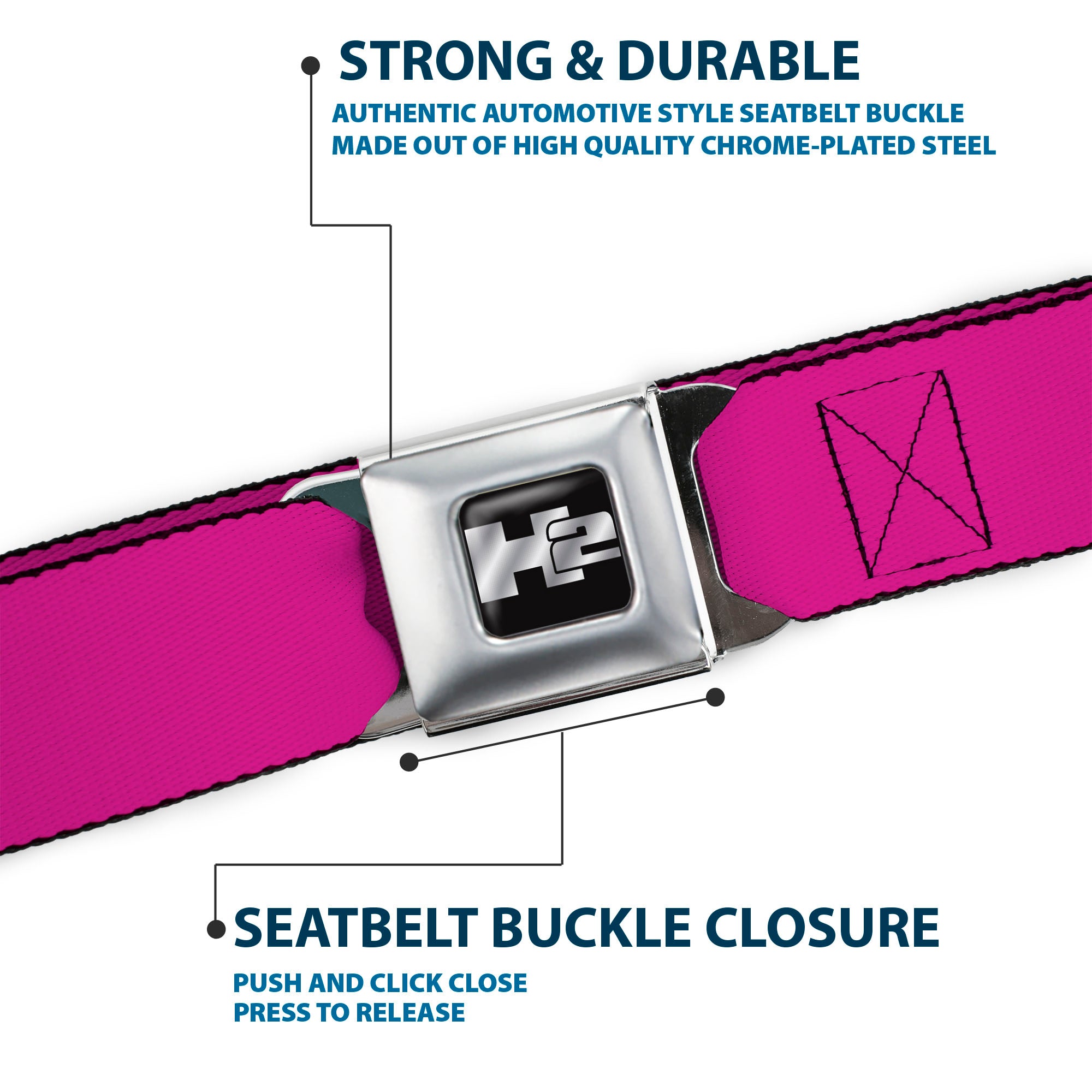 Hummer H2 Seatbelt Belt - Fuchsia Webbing Seatbelt Belts GM General Motors