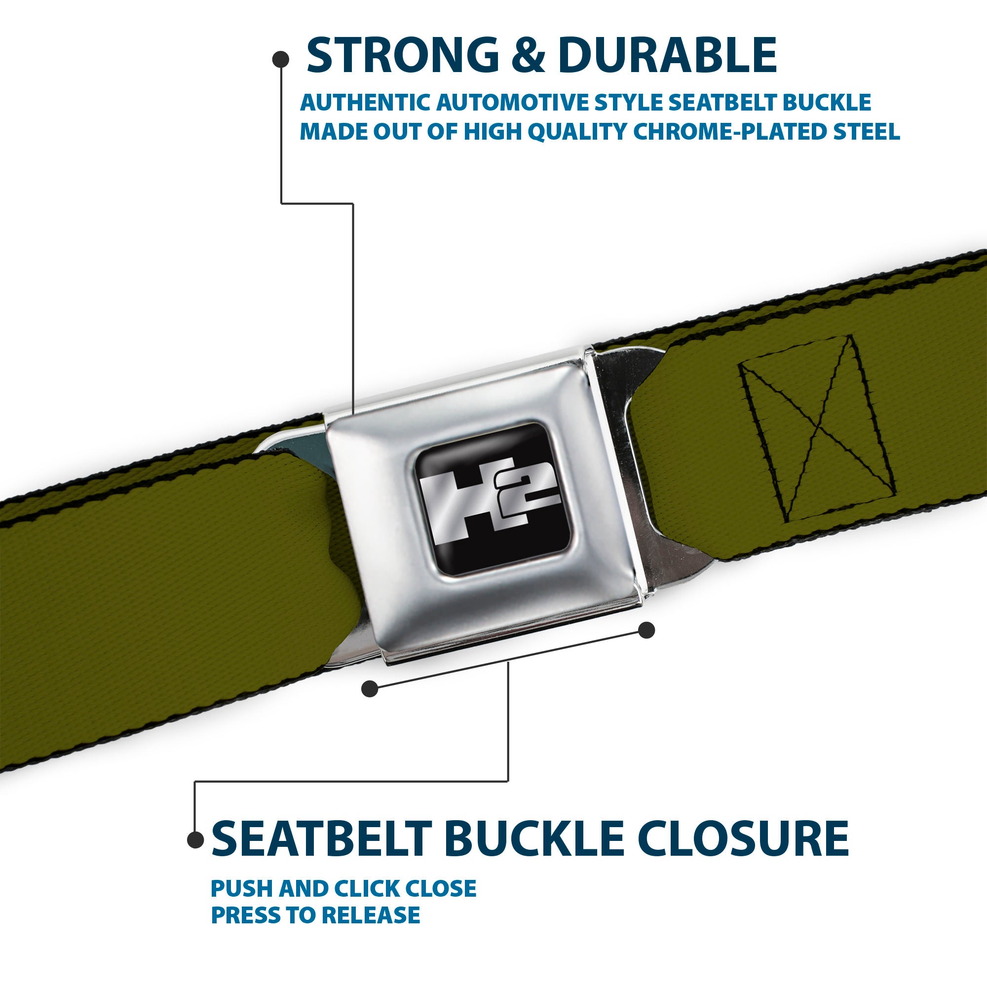 Hummer H2 Seatbelt Belt - Olive Webbing Seatbelt Belts GM General Motors