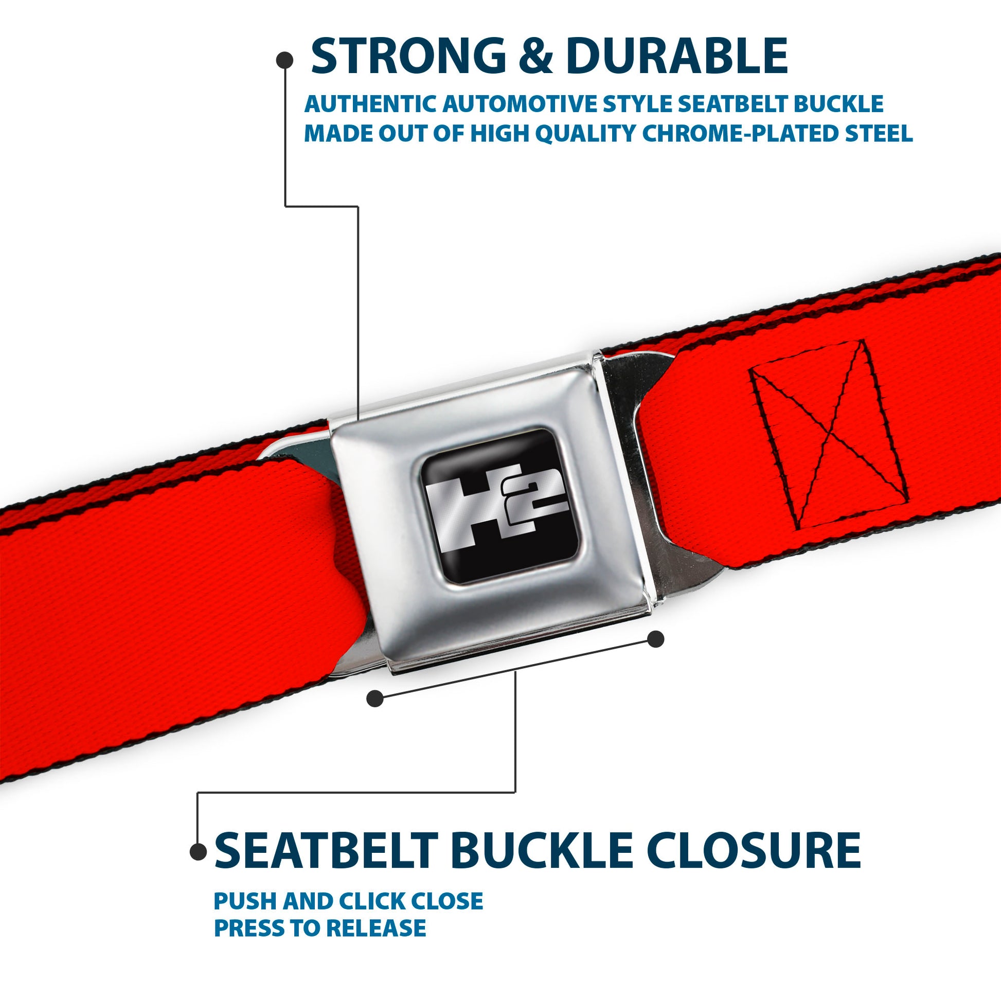 Hummer H2 Seatbelt Belt - Red Webbing Seatbelt Belts GM General Motors