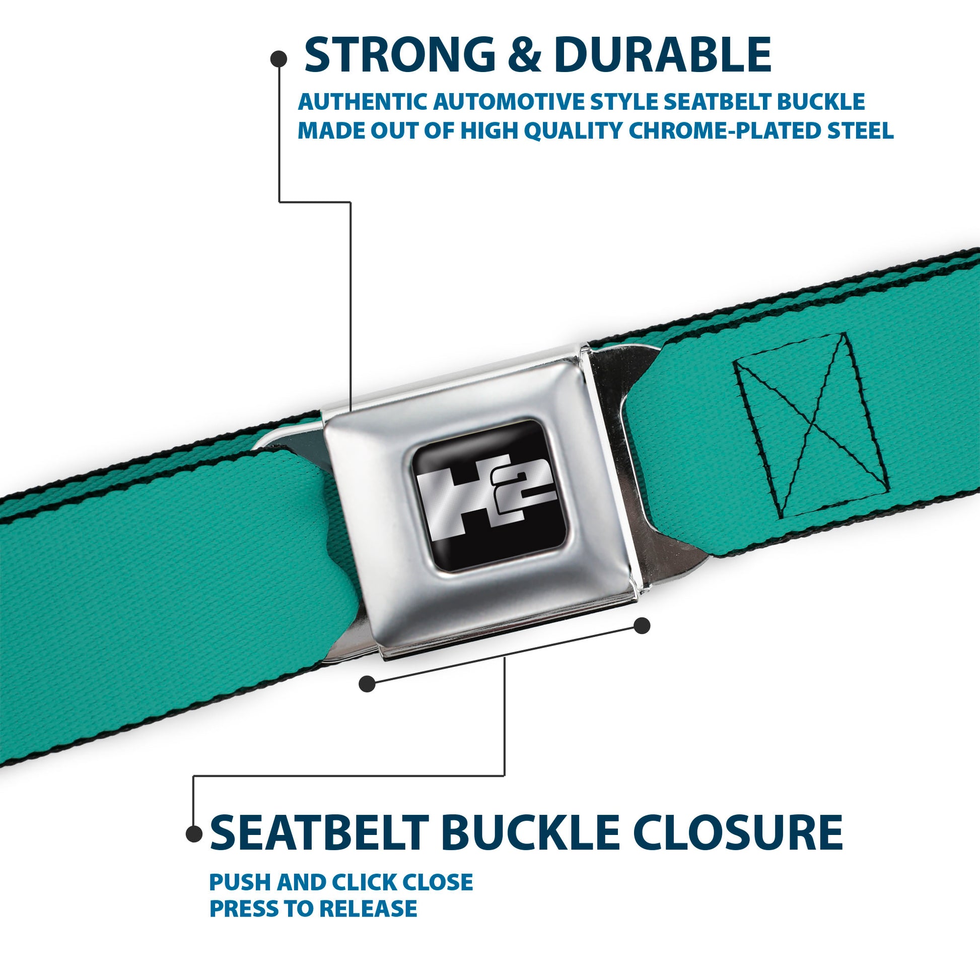 Hummer H2 Seatbelt Belt - Teal Webbing Seatbelt Belts GM General Motors