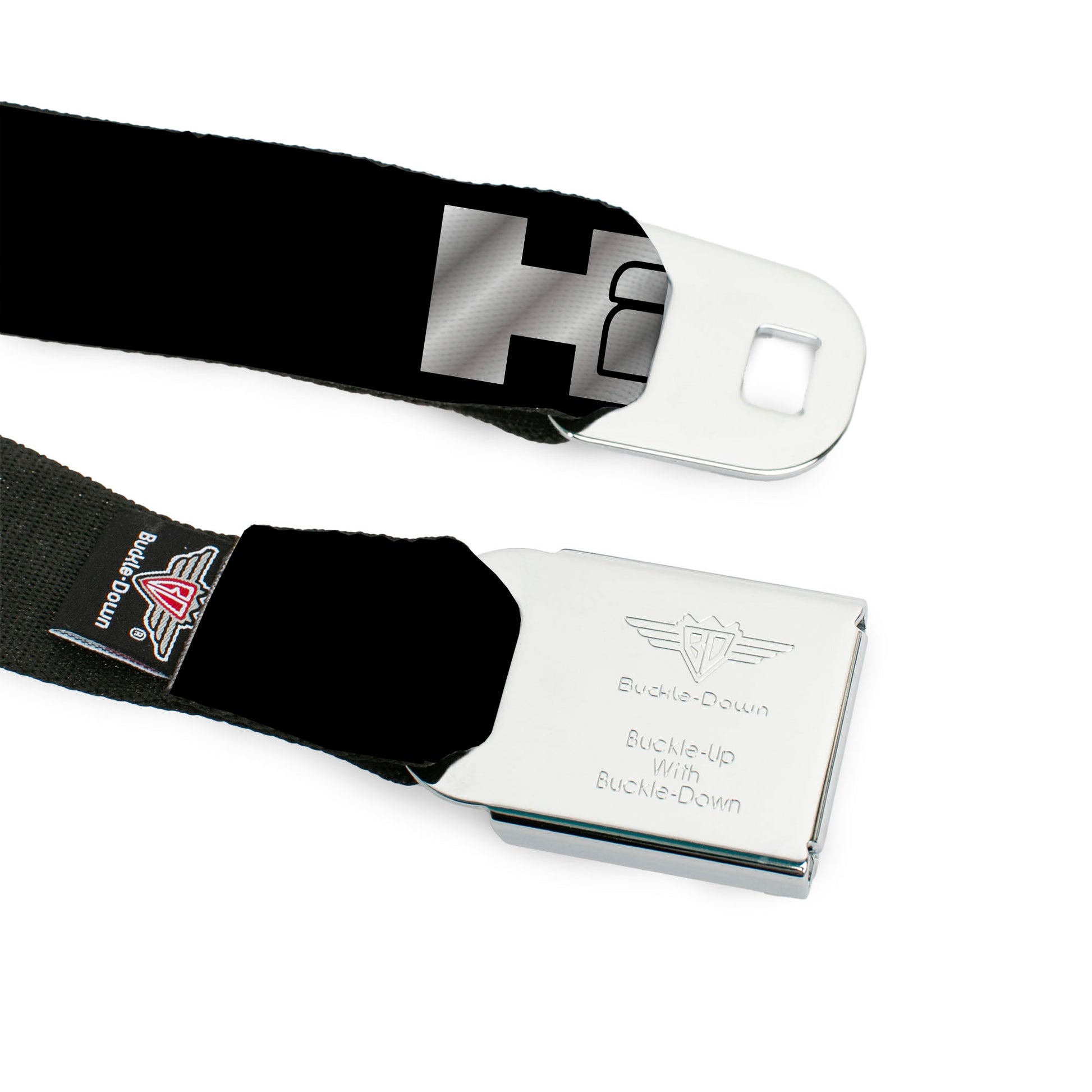 H2 Seatbelt Belt - H2 Black/Silver Logo REPEAT Webbing Seatbelt Belts GM General Motors