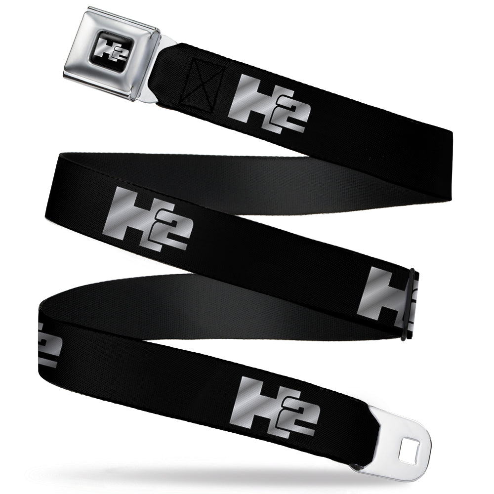 H2 Seatbelt Belt - H2 Black/Silver Logo REPEAT Webbing Seatbelt Belts GM General Motors