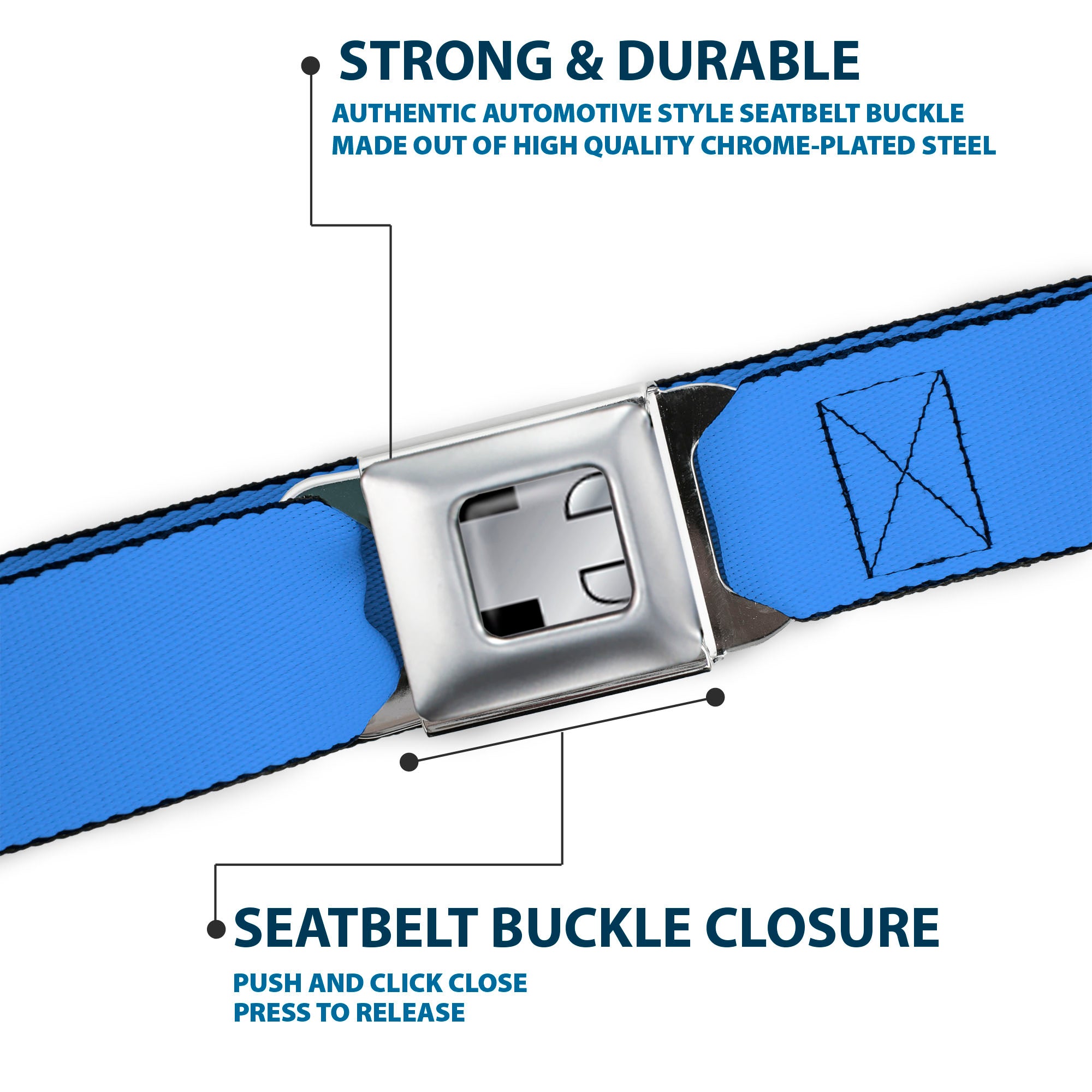 Hummer H3 Seatbelt Belt - Baby Blue Webbing Seatbelt Belts GM General Motors
