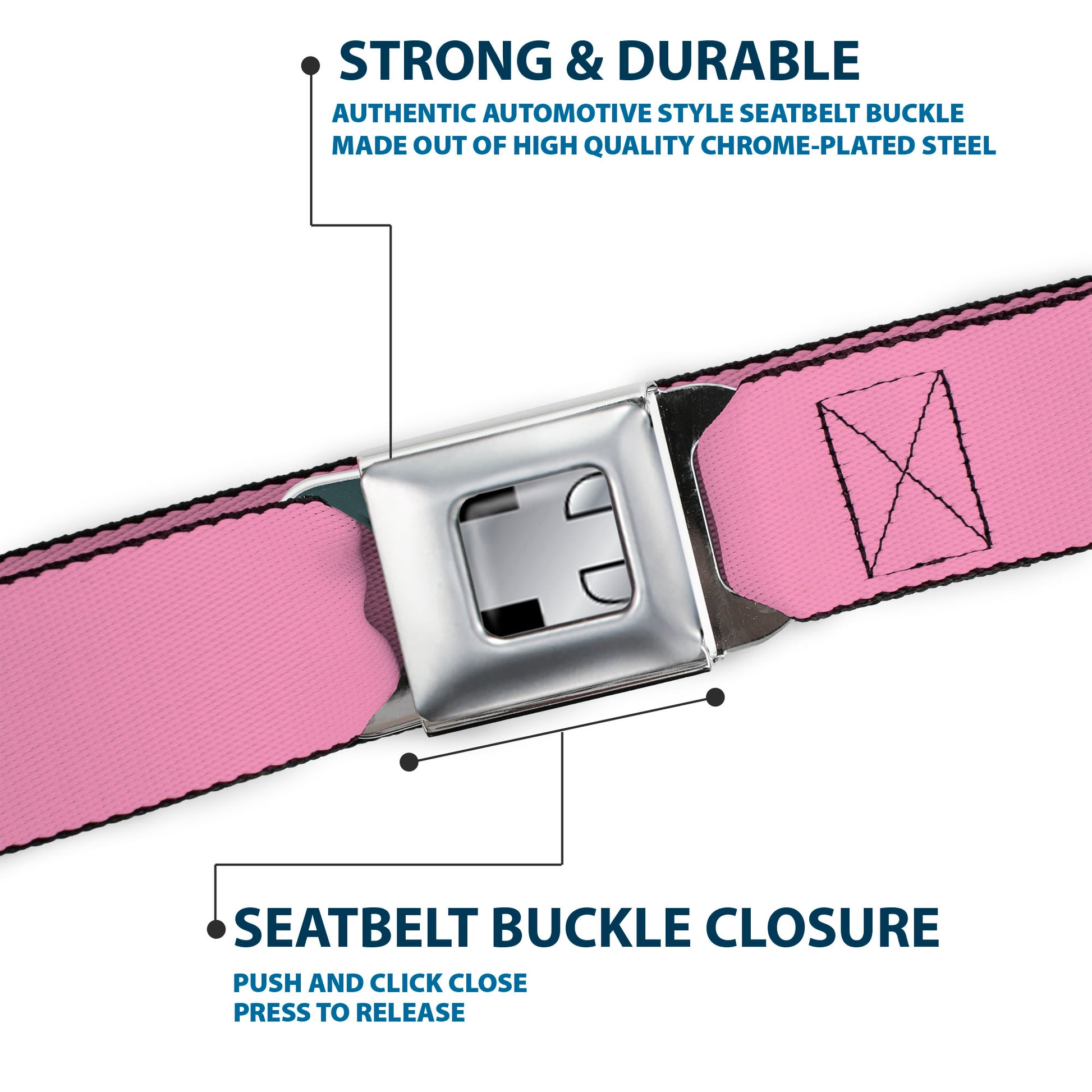 Hummer H3 Seatbelt Belt - Baby Pink Webbing Seatbelt Belts GM General Motors