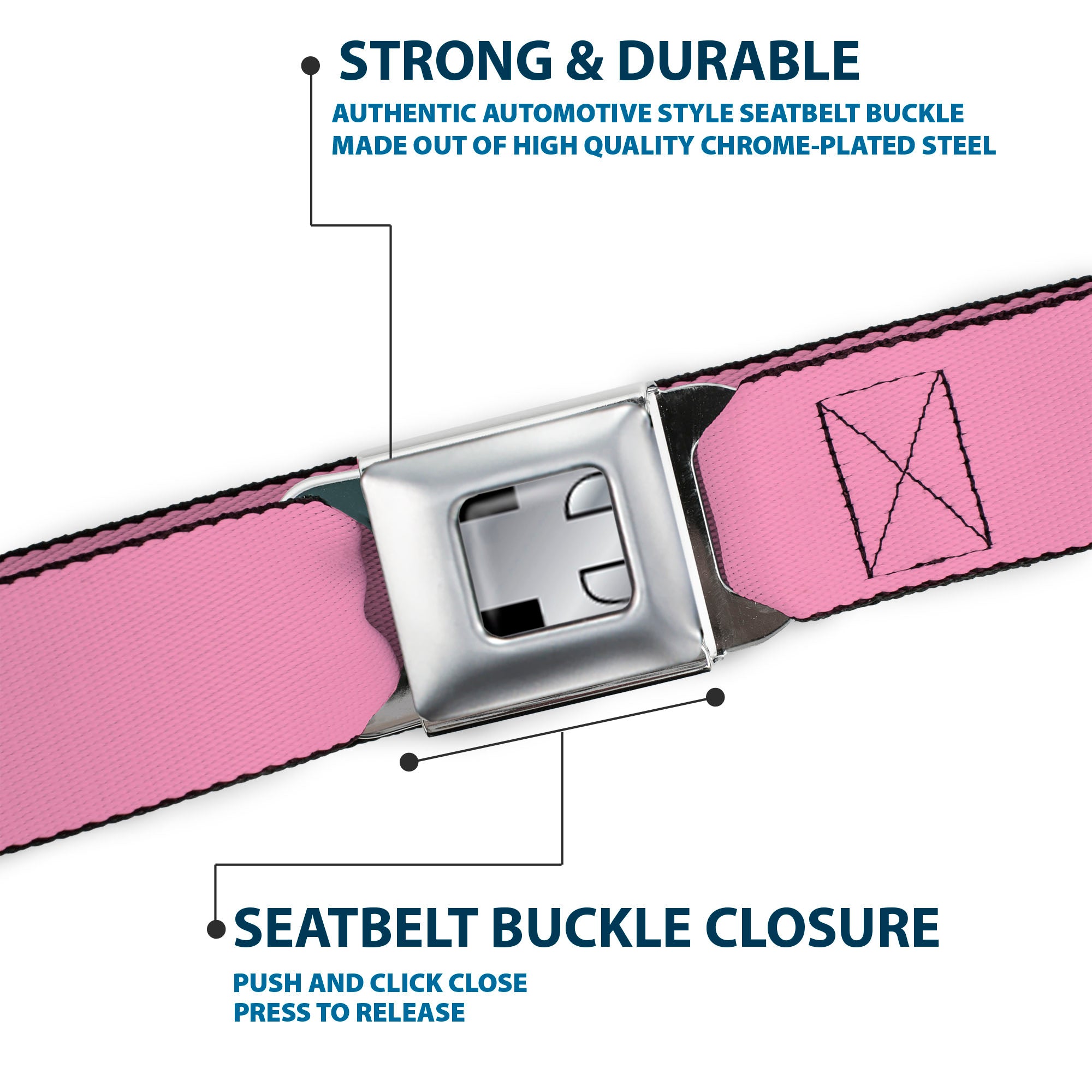 Hummer H3 Seatbelt Belt - Baby Pink Webbing Seatbelt Belts GM General Motors