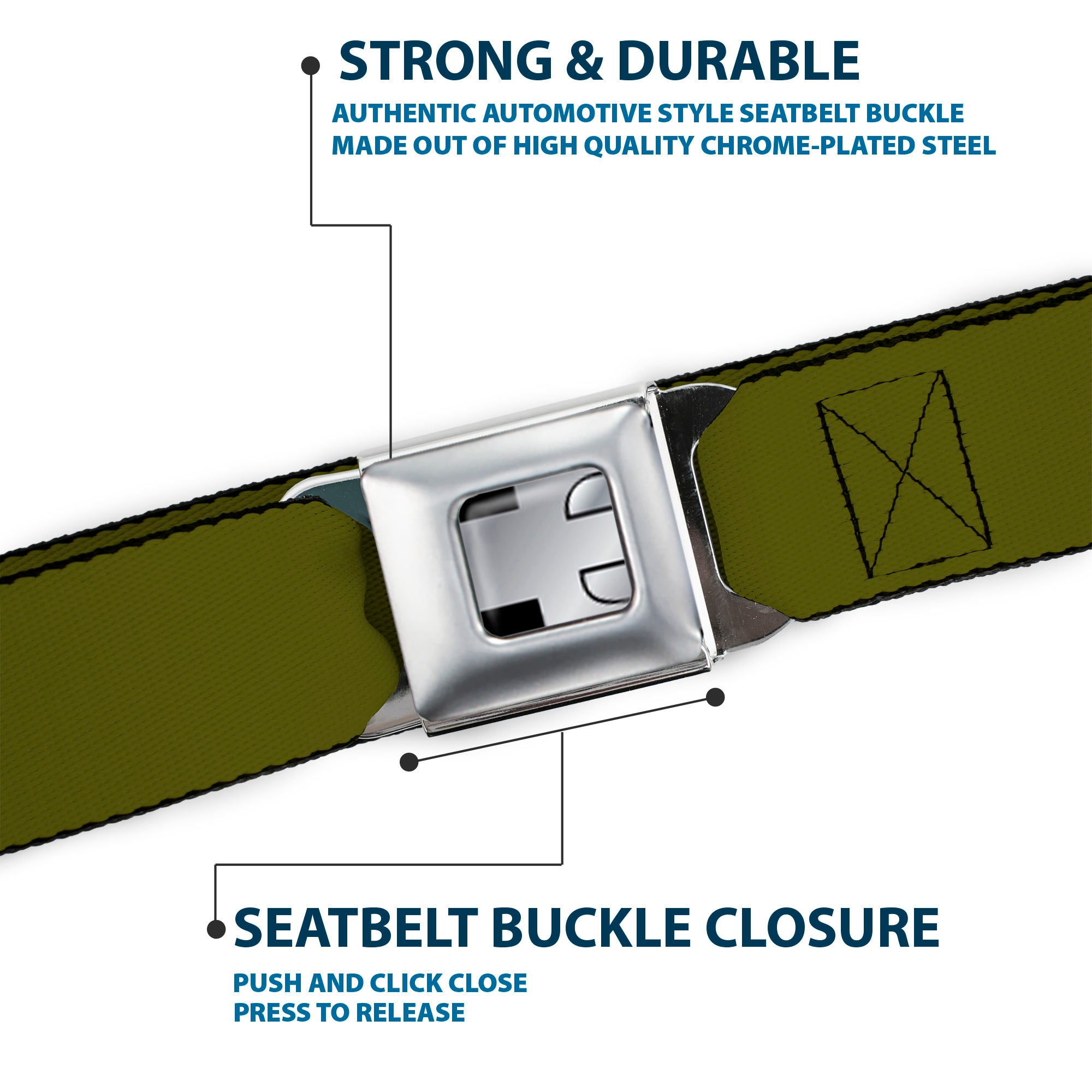 Hummer H3 Seatbelt Belt - Olive Webbing Seatbelt Belts GM General Motors