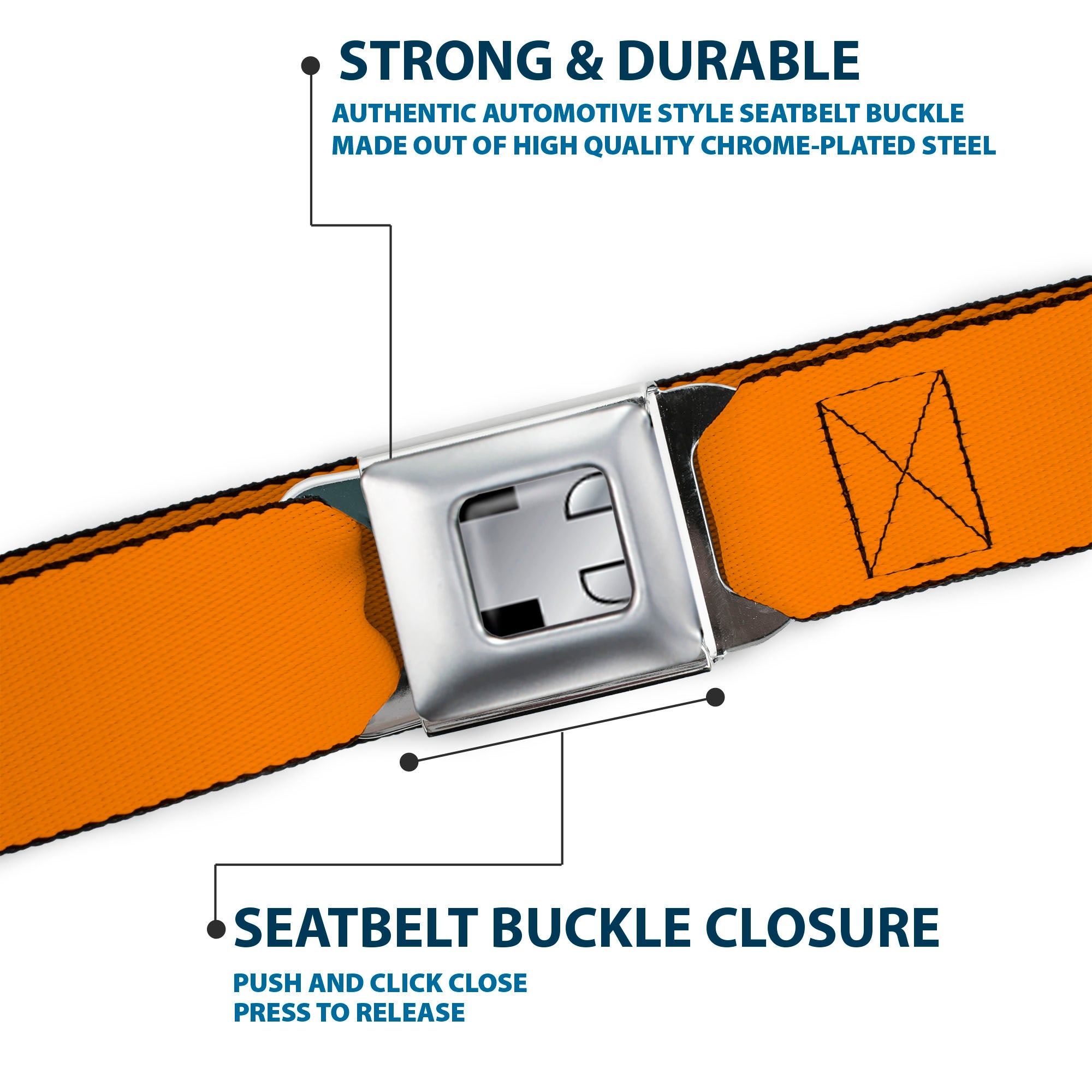Hummer H3 Seatbelt Belt - Orange Webbing Seatbelt Belts GM General Motors