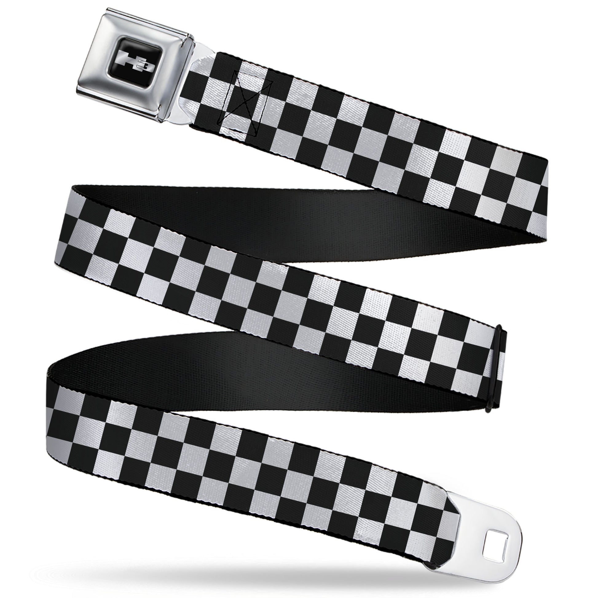 Hummer H3 Seatbelt Belt - Checker Black/White Webbing Seatbelt Belts Hummer