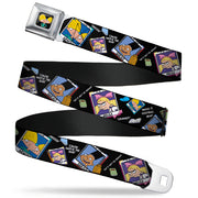 Arnold Pose Full Color Black Seatbelt Belt - Hey Arnold Class Pix/Quotes ARNOLD/GERALD/HELGA Webbing Seatbelt Belts Hey Arnold
