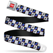HENDRICK MOTORSPORTS Checker Logo Full Color Red/White Seatbelt Belt - Kyle Larson Autograph and #5 Checker Logo Black/White/Blue/Red Webbing Seatbelt Belts Hendrick Motorsports