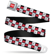 HENDRICK MOTORSPORTS Checker Logo Full Color Red/White Seatbelt Belt - William Byron Autograph and #24 Checker Logo Black/White/Red Webbing Seatbelt Belts Hendrick Motorsports