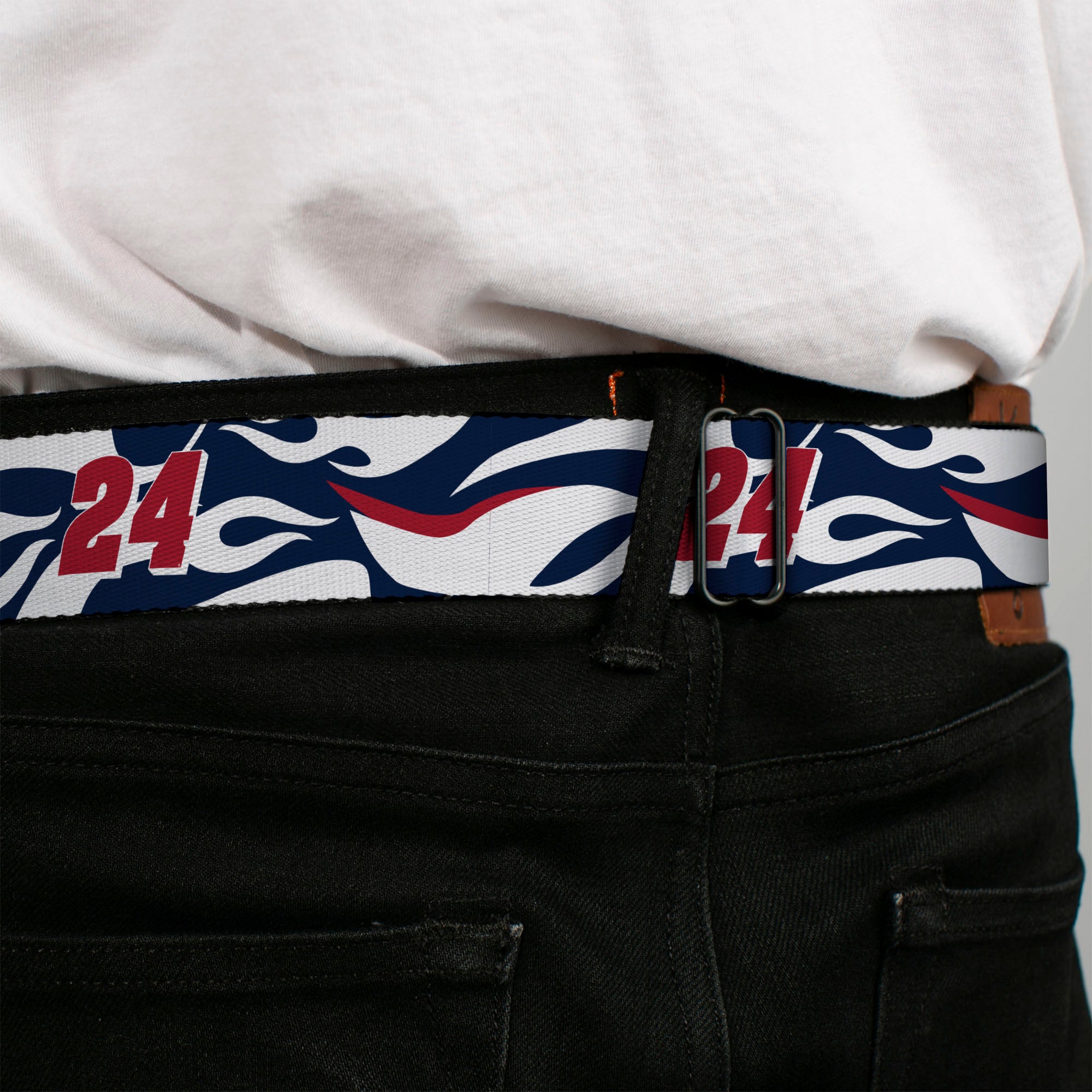 HENDRICK MOTORSPORTS Checker Logo Full Color Red/White Seatbelt Belt - William Byron #24 Car Scheme White/Red/Blue Webbing Seatbelt Belts Hendrick Motorsports