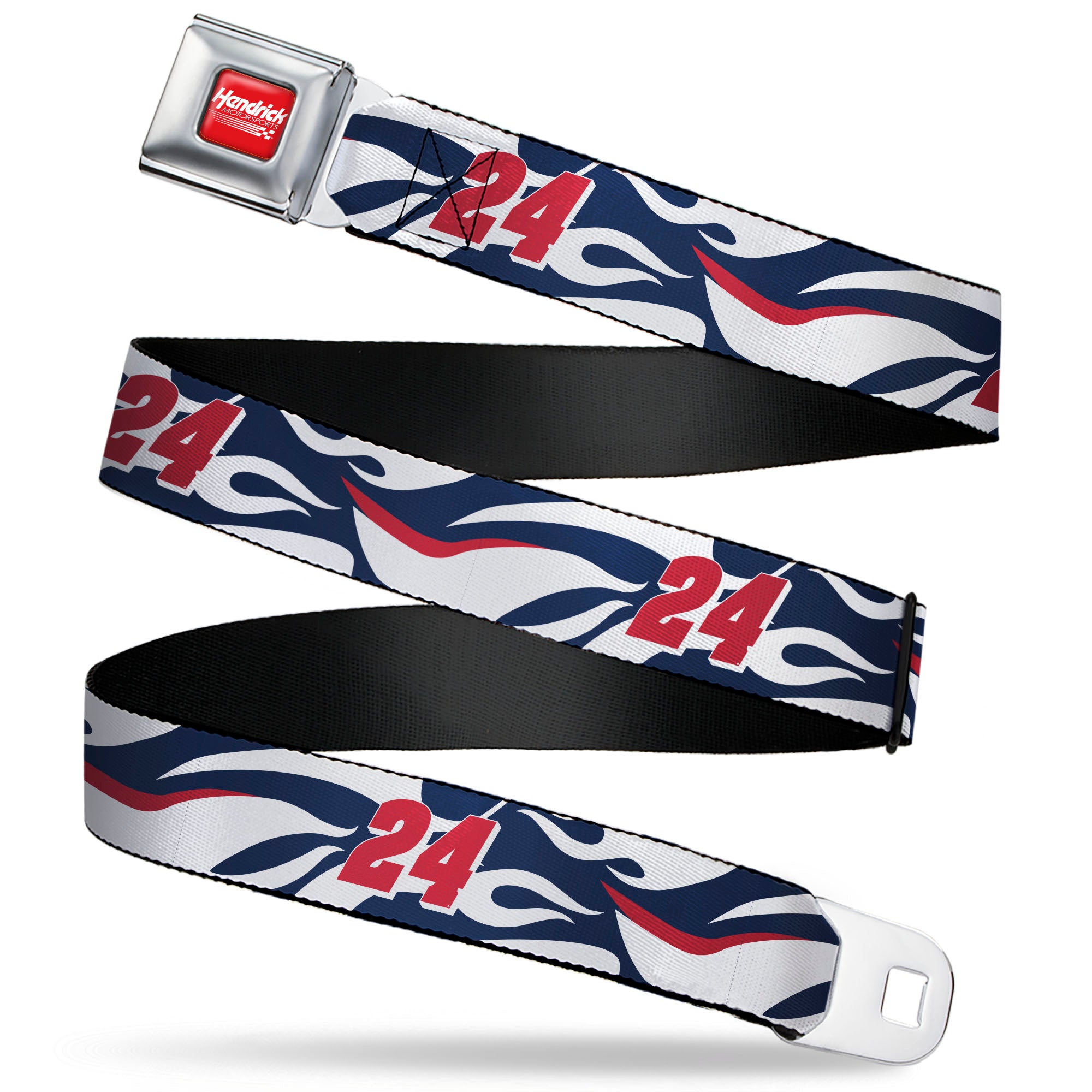 HENDRICK MOTORSPORTS Checker Logo Full Color Red/White Seatbelt Belt - William Byron #24 Car Scheme White/Red/Blue Webbing Seatbelt Belts Hendrick Motorsports