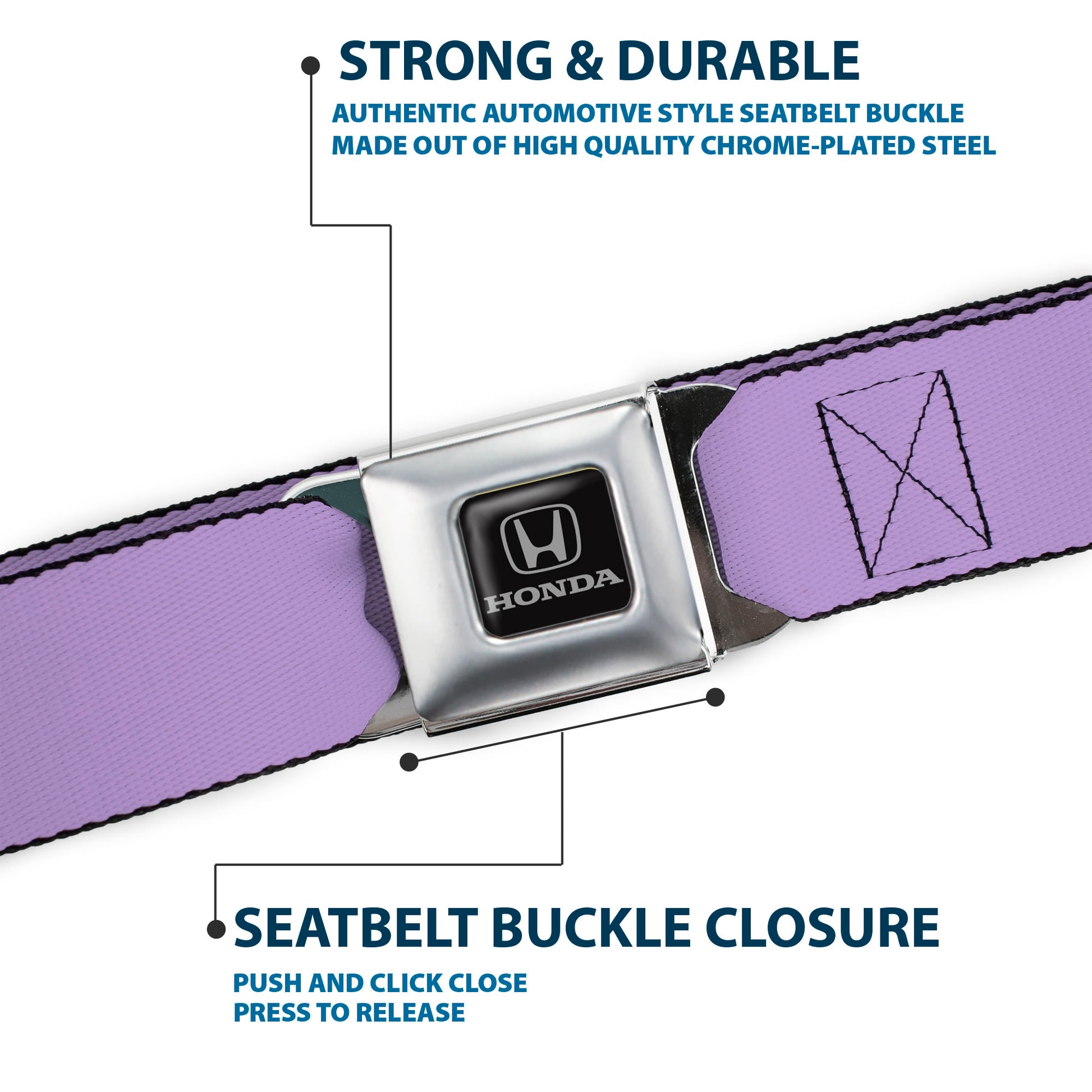 Honda Seatbelt Belt - Lavender Webbing Seatbelt Belts Honda