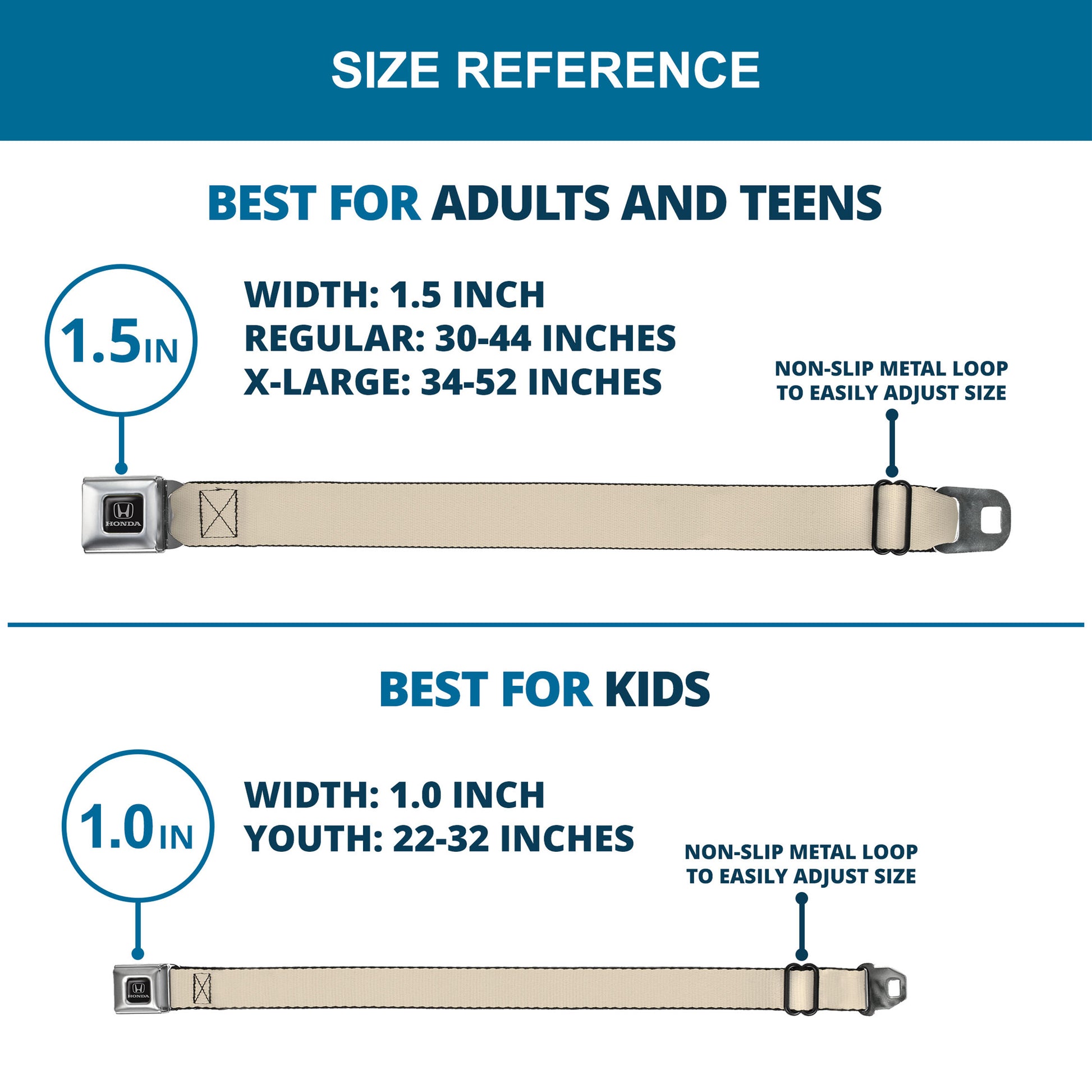 Honda Seatbelt Belt - Natural Webbing Seatbelt Belts Honda