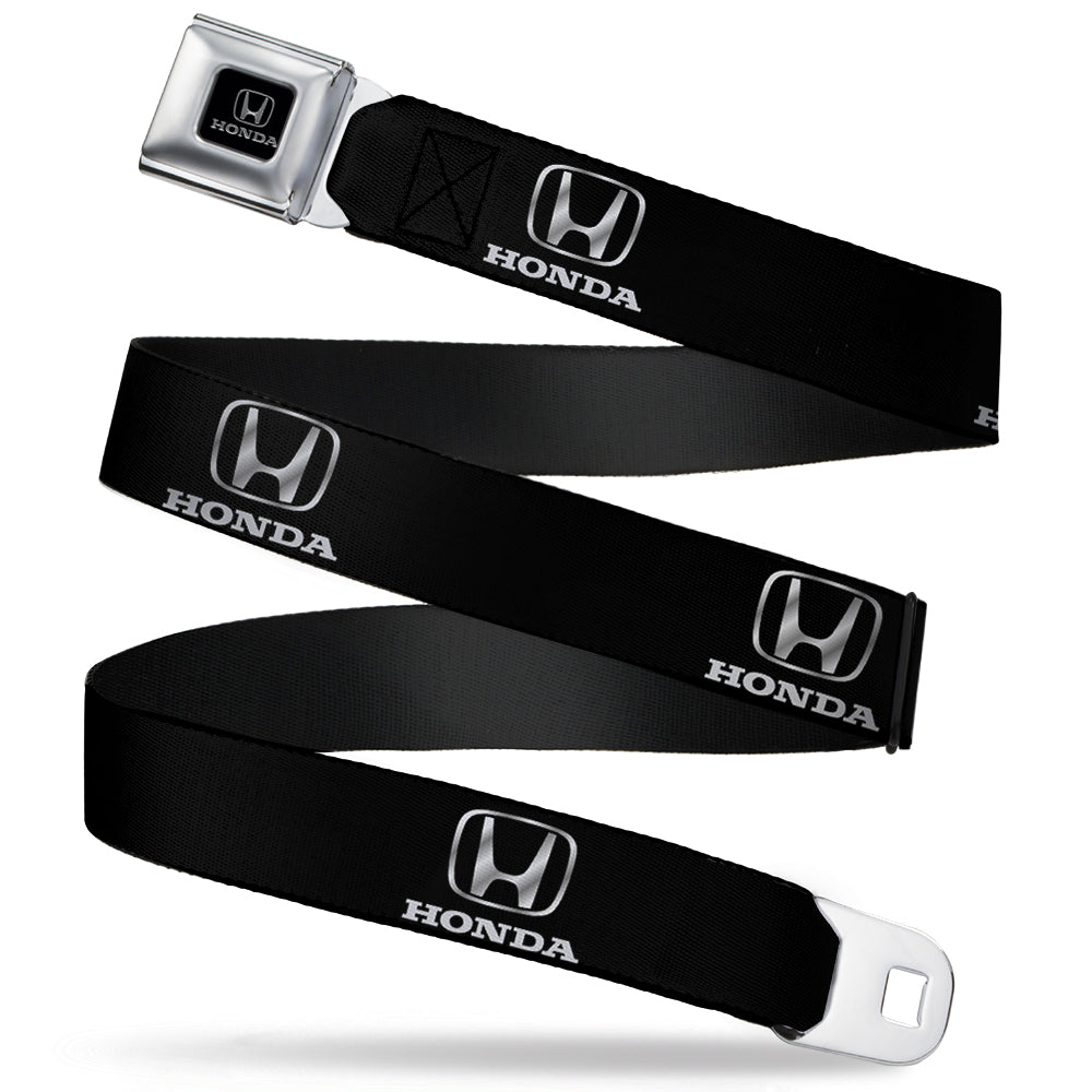 Honda Seatbelt Belt - Honda Logo Black/Silver REPEAT Webbing Seatbelt Belts Honda