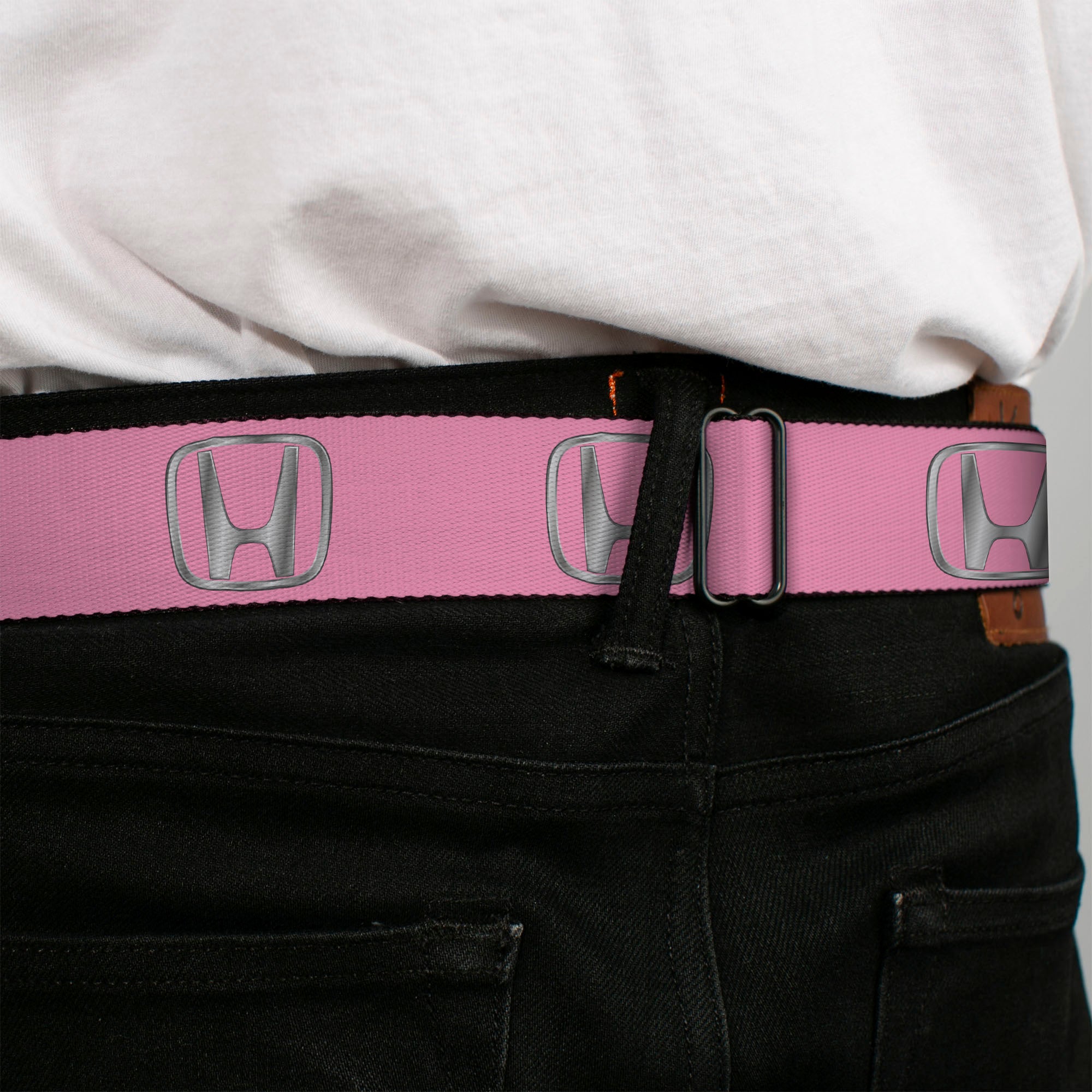 Honda Seatbelt Belt - Honda Logo Pink/Silver-Fade Webbing Seatbelt Belts Honda