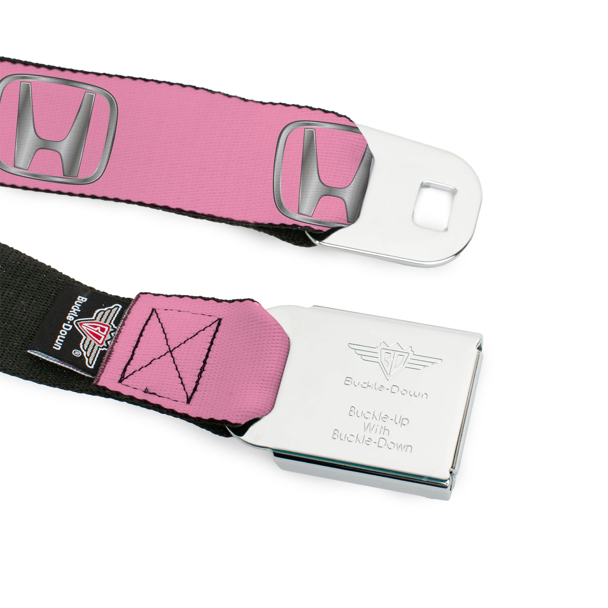 Honda Seatbelt Belt - Honda Logo Pink/Silver-Fade Webbing Seatbelt Belts Honda