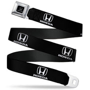 Honda Seatbelt Belt - Honda Logo Black/White Webbing Seatbelt Belts Honda