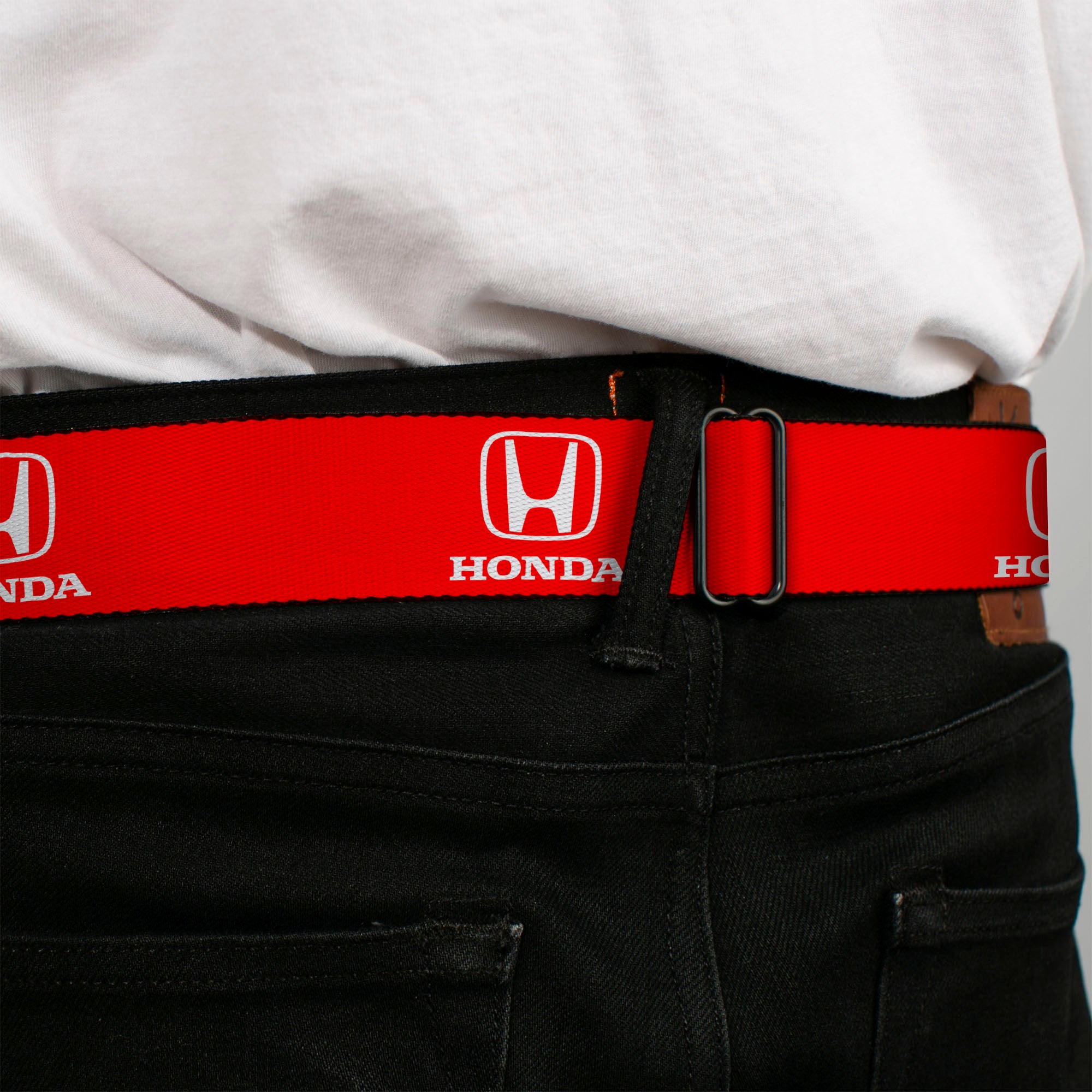 Honda Seatbelt Belt - Honda Logo Red/White Webbing Seatbelt Belts Honda
