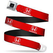 Honda Seatbelt Belt - Honda Logo Red/White Webbing Seatbelt Belts Honda
