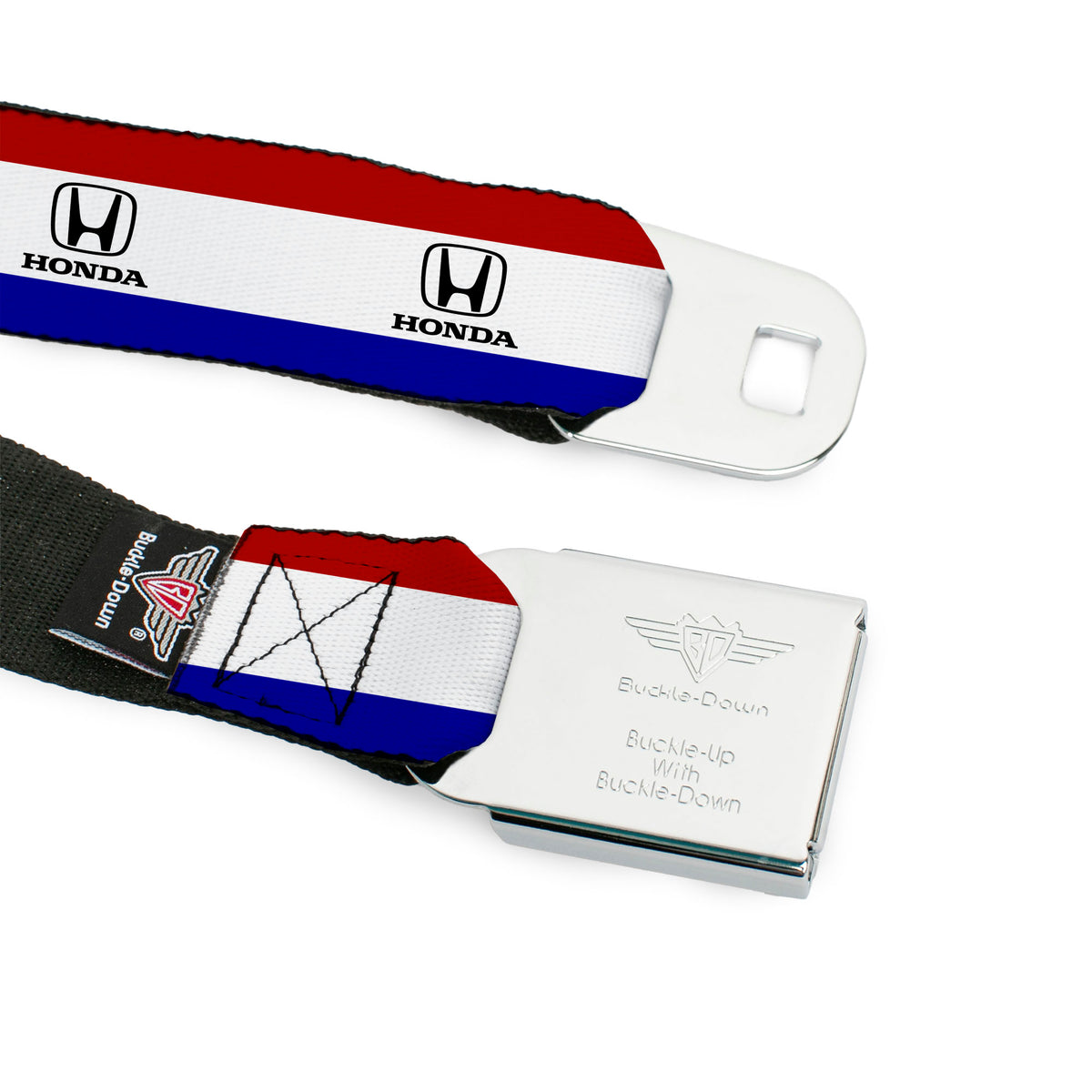 Honda Seatbelt Belt - HONDA Logo Americana Stripe Red/White/Blue/Black Webbing Seatbelt Belts Honda