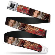 Harry Potter Logo Full Color Black/White Seatbelt Belt - Hermione/Highly Logical Webbing Seatbelt Belts Harry Potter