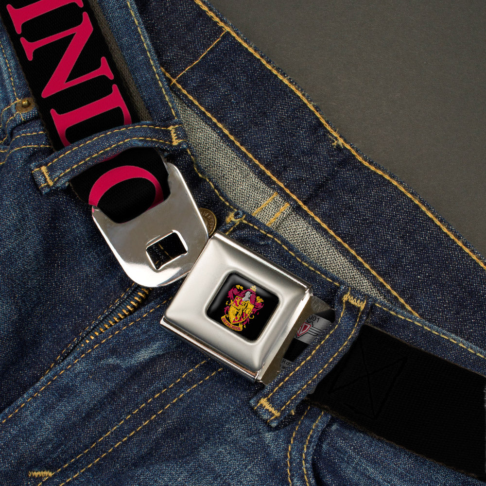 Gryffindor Crest Full Color Seatbelt Belt - Harry Potter GRYFFINDOR Black/Red Webbing Seatbelt Belts Harry Potter