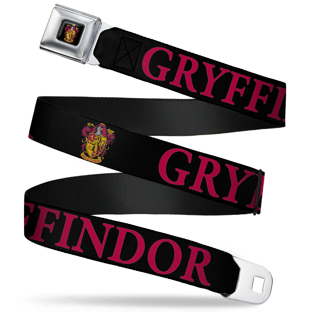Gryffindor Crest Full Color Seatbelt Belt - Harry Potter GRYFFINDOR & Crest Black/Red Webbing Seatbelt Belts Harry Potter