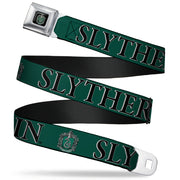 Slytherin Crest Full Color Seatbelt Belt - Harry Potter SLYTHERIN & Crest Green/Black Webbing Seatbelt Belts Harry Potter