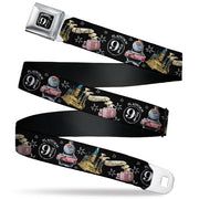 Slytherin Crest Full Color Seatbelt Belt - Harry Potter PLATFORM 9 3/4 Collage Black/White Webbing Seatbelt Belts Harry Potter