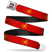 The Adventures of Jimmy Neutron Logo Full Color Red/Blues Seatbelt Belt - Jimmy Neutron Atoms & Molecules Red/Yellow Webbing Seatbelt Belts Jimmy Neutron