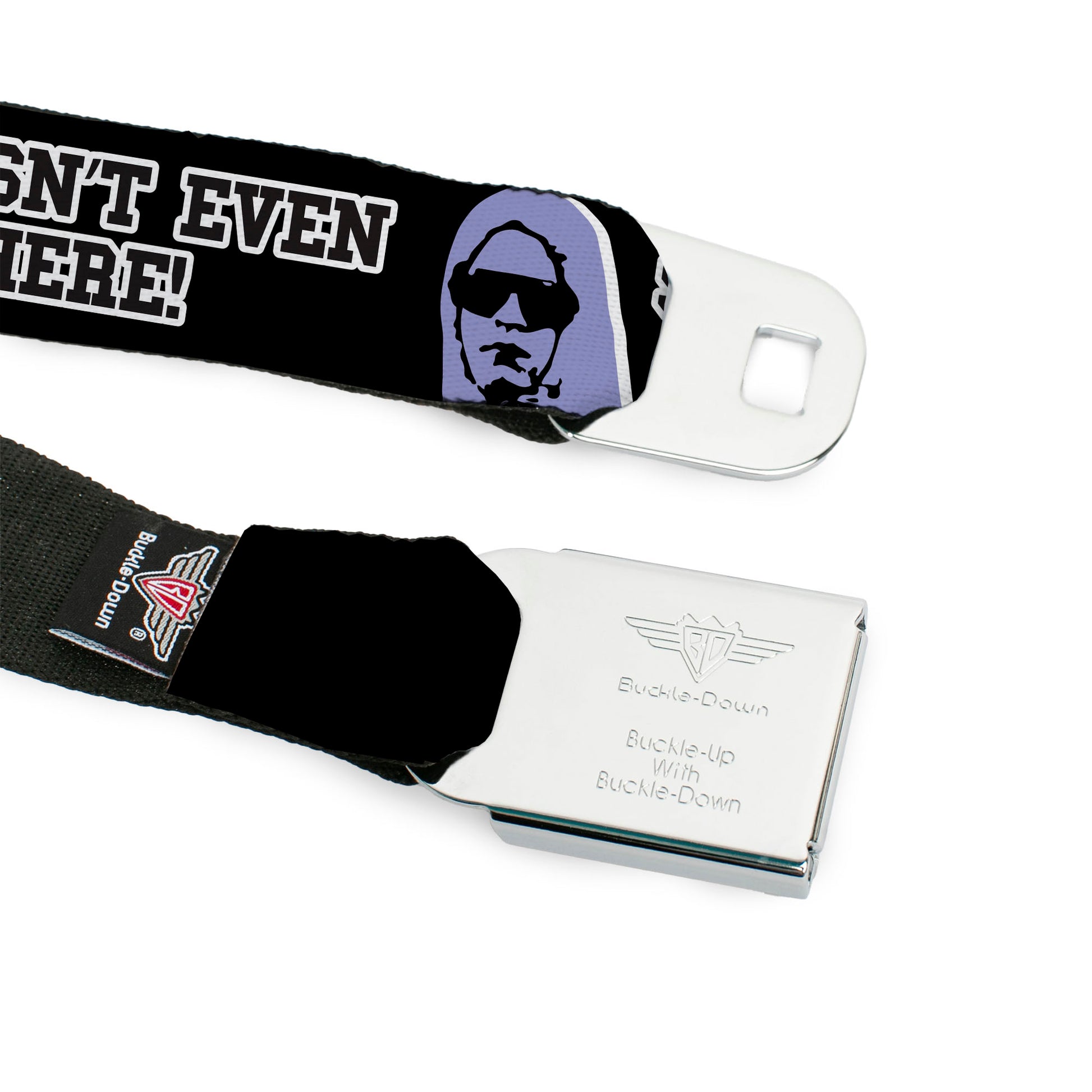 MEAN GIRLS Title Logo Full Color Black/White Seatbelt Belt - Mean Girls Damian SHE DOESN'T EVEN GO HERE Black/Purple Webbing Seatbelt Belts Paramount Pictures