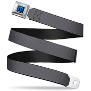 MOPAR Logo Full Color Black Blue White Seatbelt Belt - Charcoal Webbing Seatbelt Belts Mopar